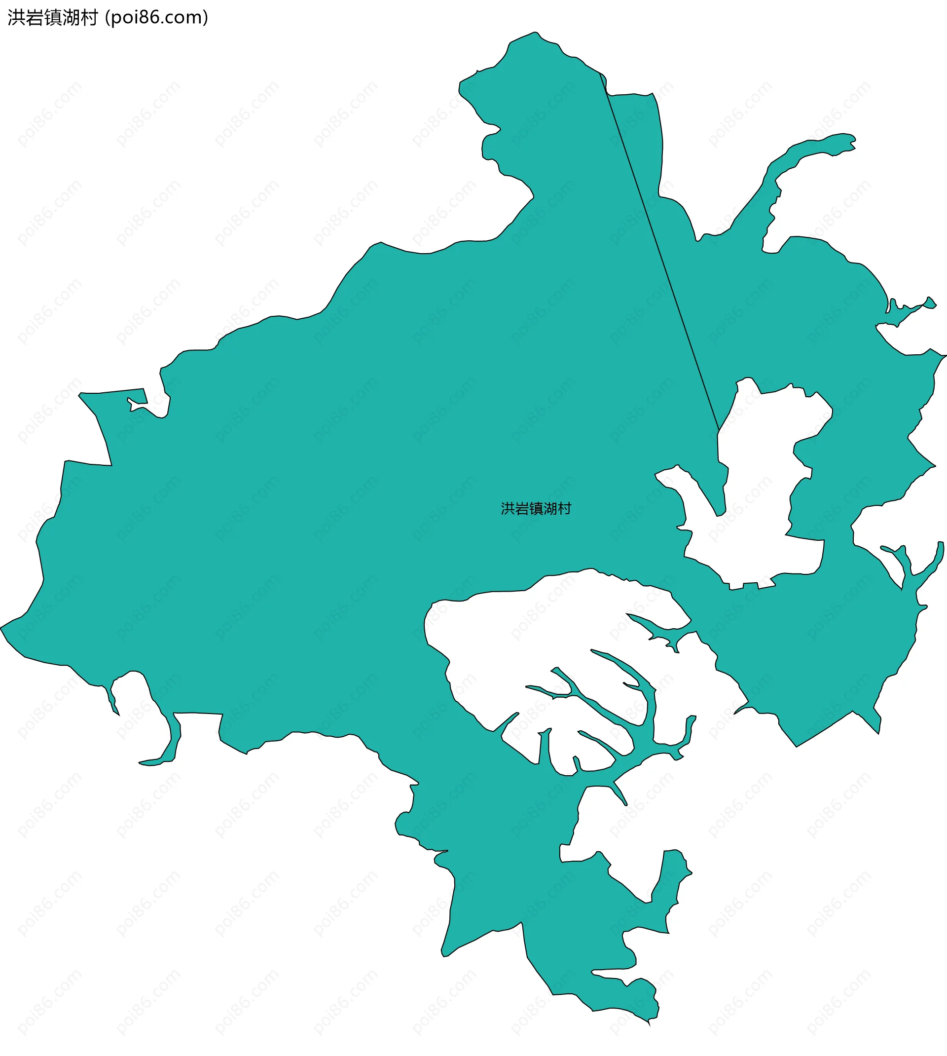 洪岩镇湖村边界地图