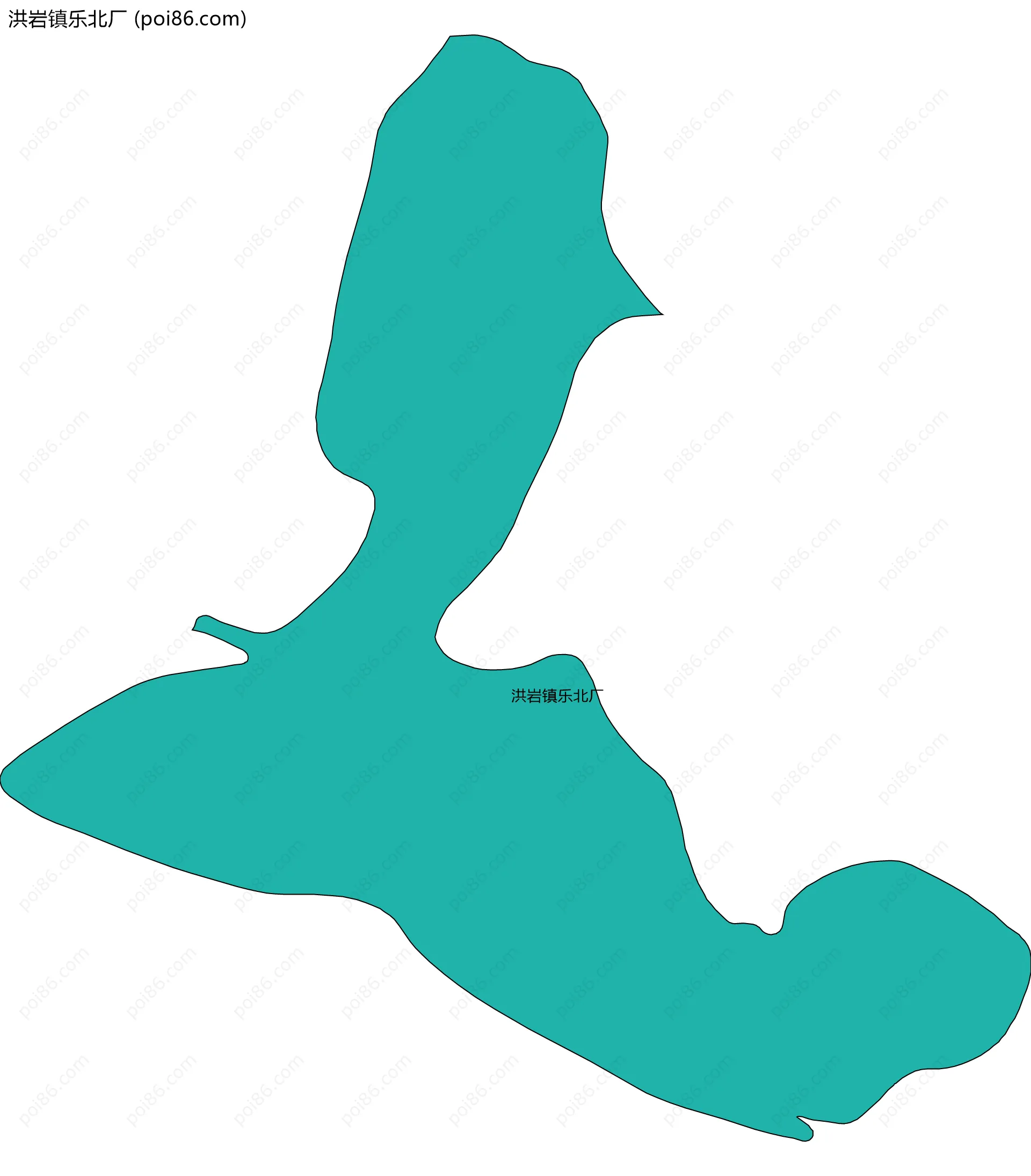 洪岩镇乐北厂边界地图