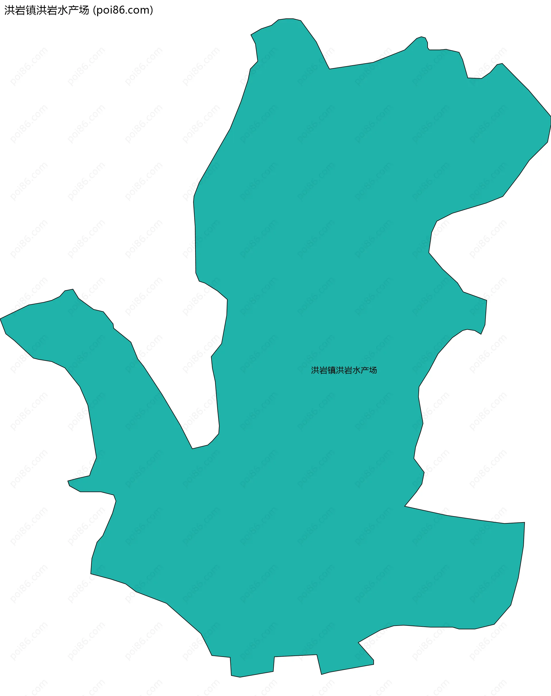 洪岩镇洪岩水产场边界地图