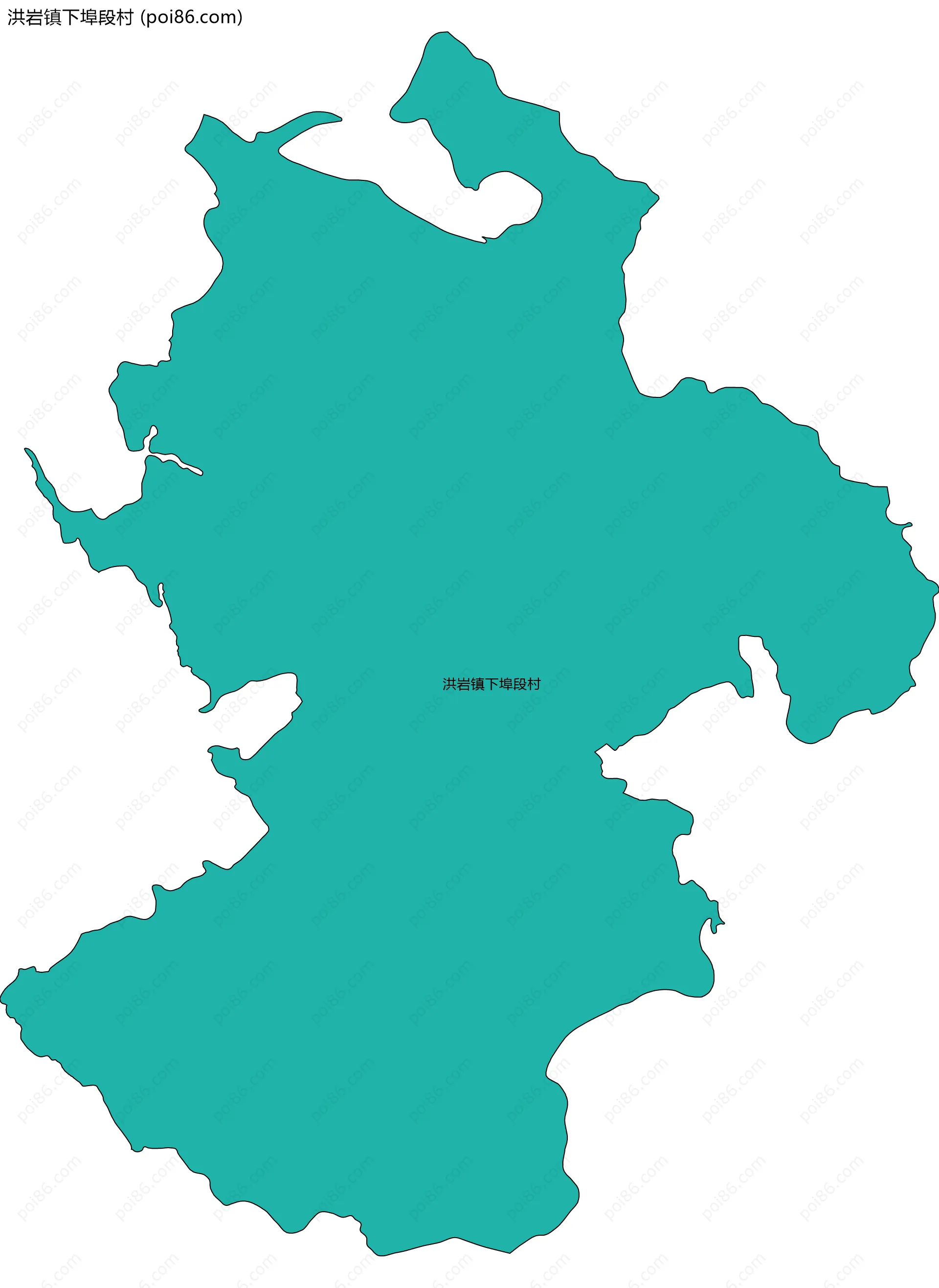 洪岩镇下埠段村边界地图