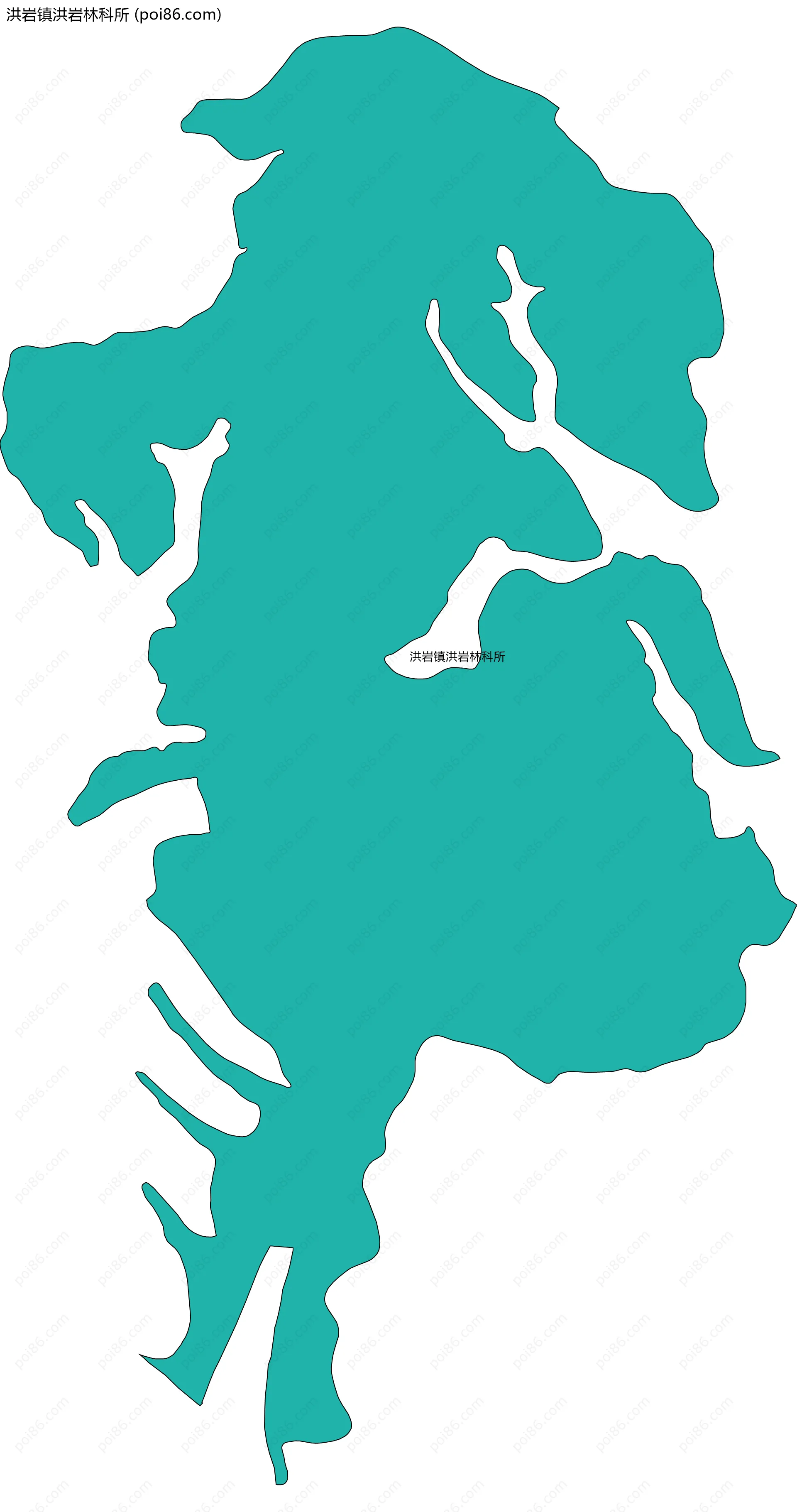 洪岩镇洪岩林科所边界地图