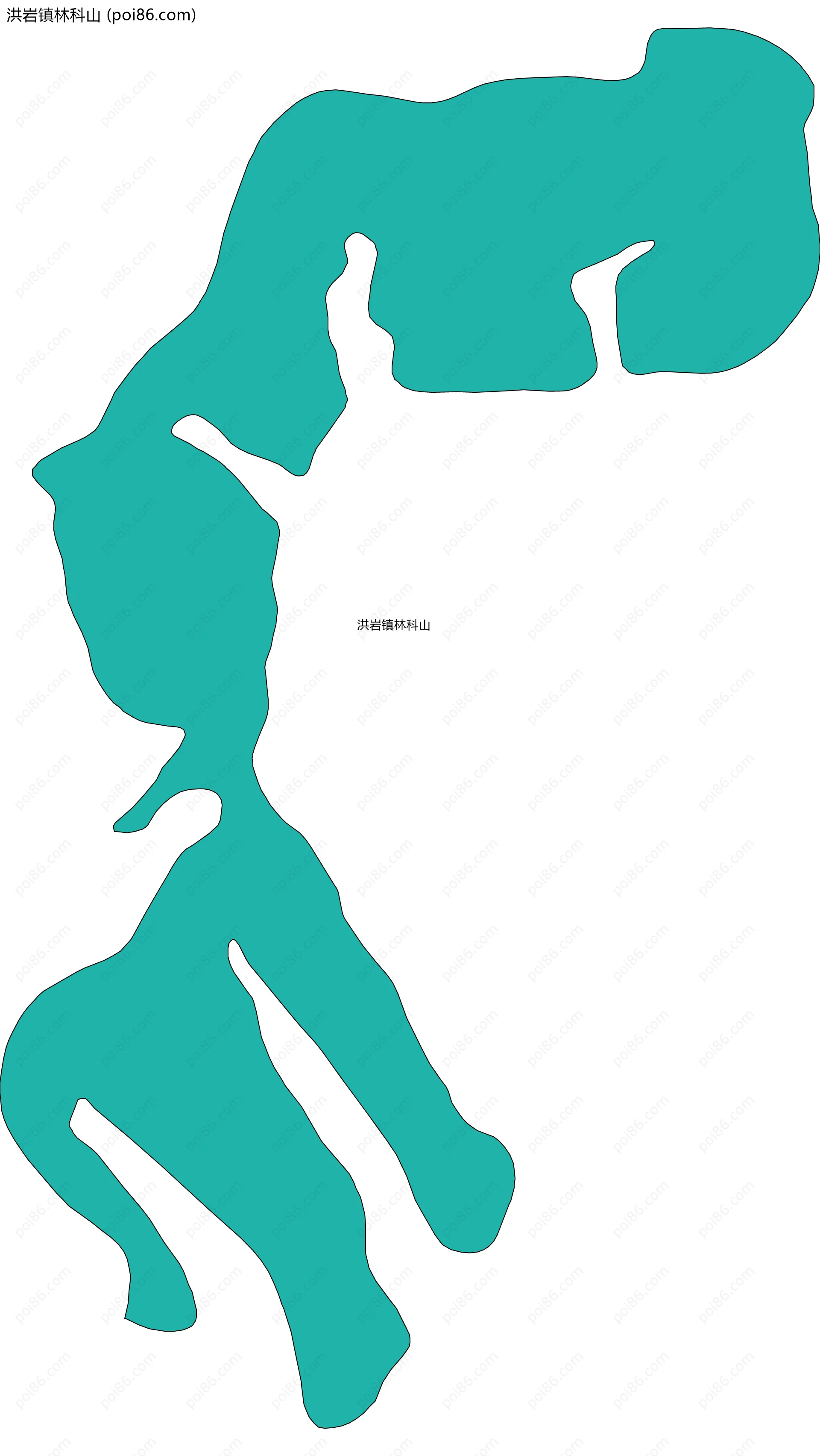 洪岩镇林科山边界地图