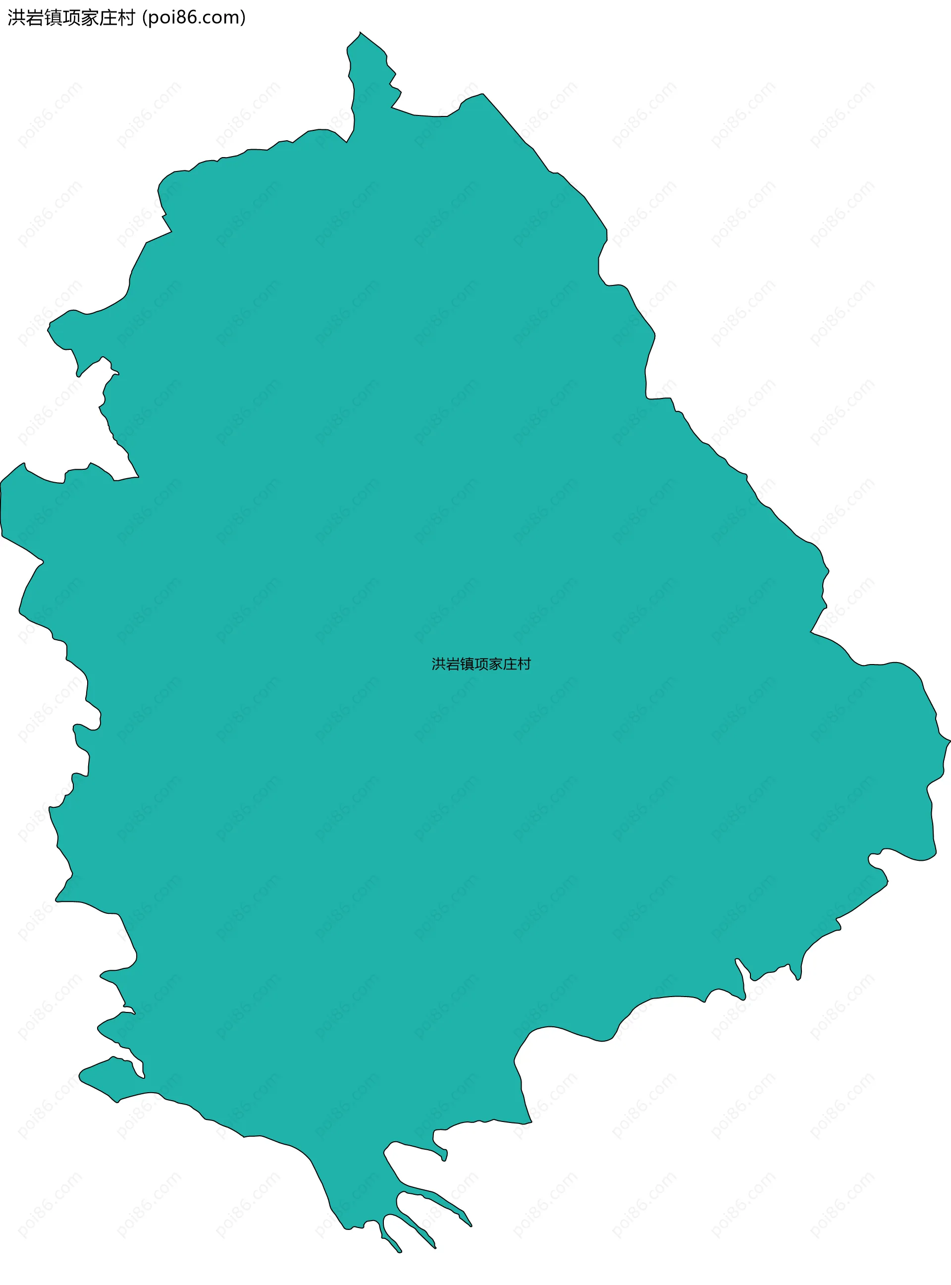 洪岩镇项家庄村边界地图