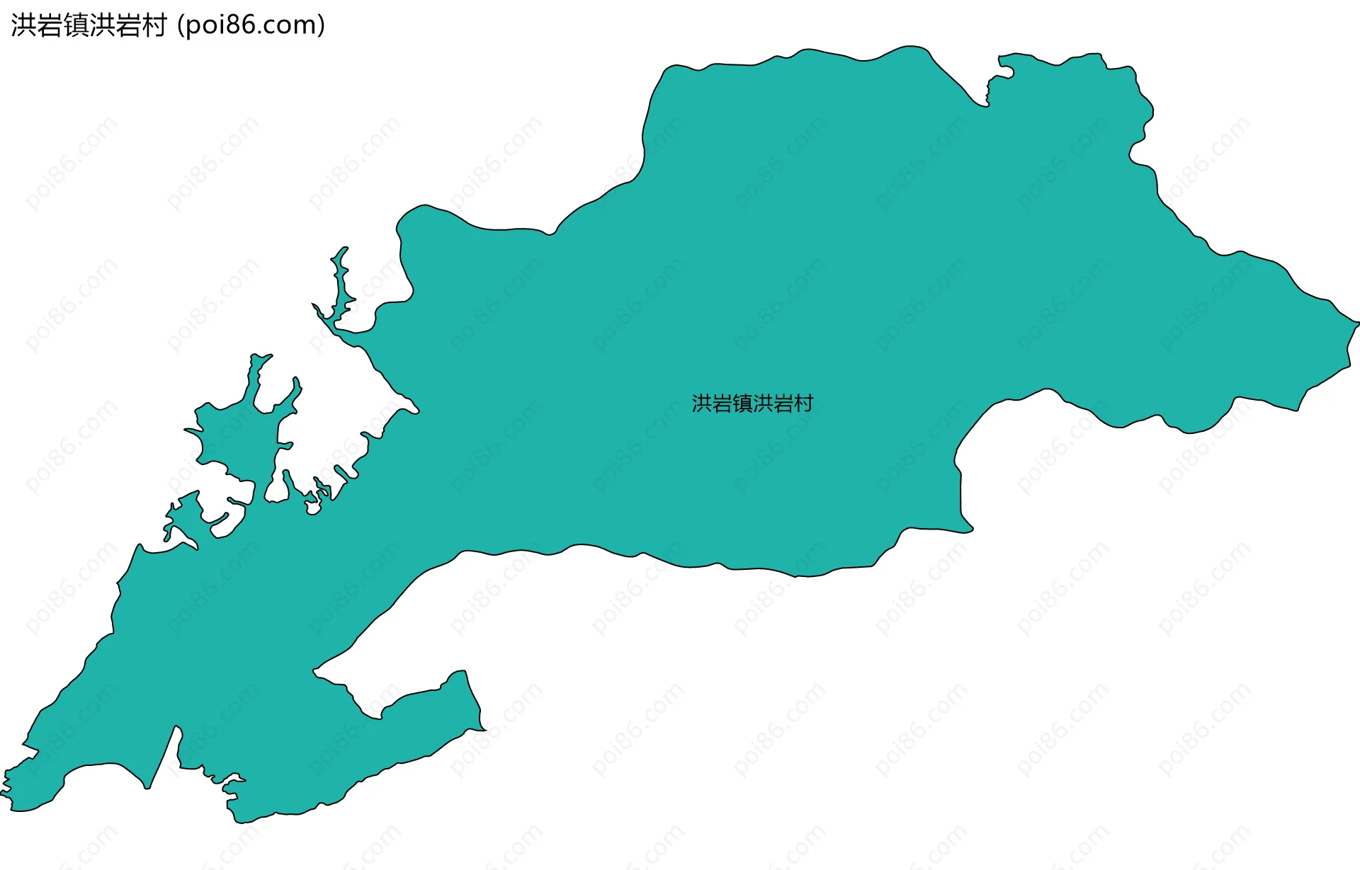 洪岩镇洪岩村边界地图