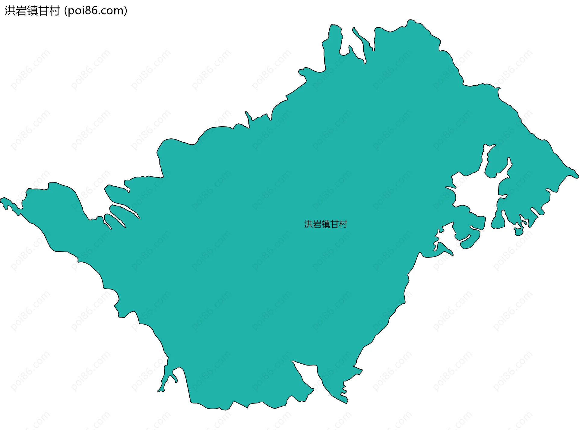 洪岩镇甘村边界地图