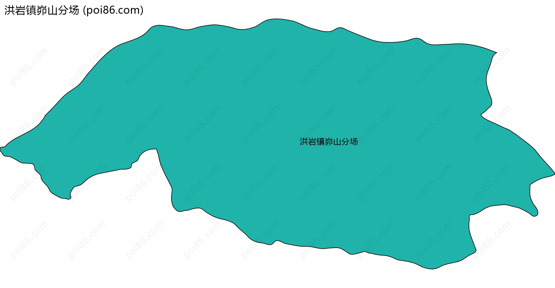 洪岩镇峁山分场边界地图