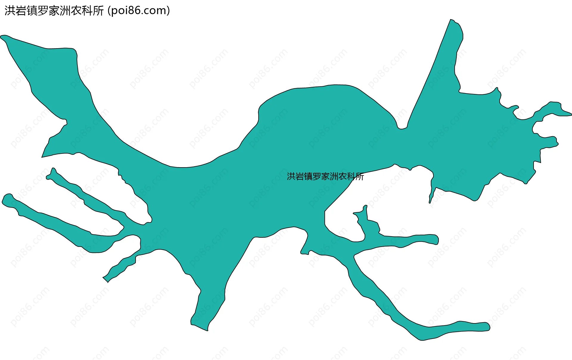 洪岩镇罗家洲农科所边界地图