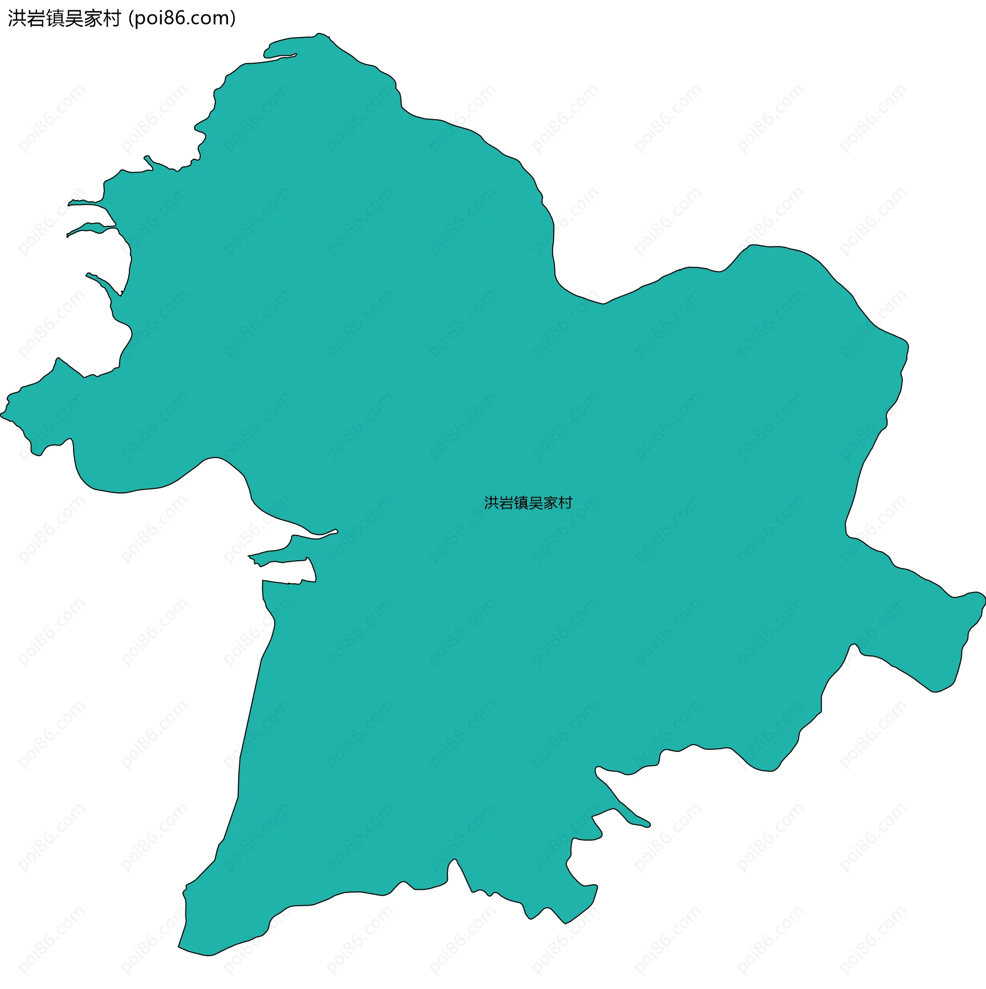 洪岩镇吴家村边界地图