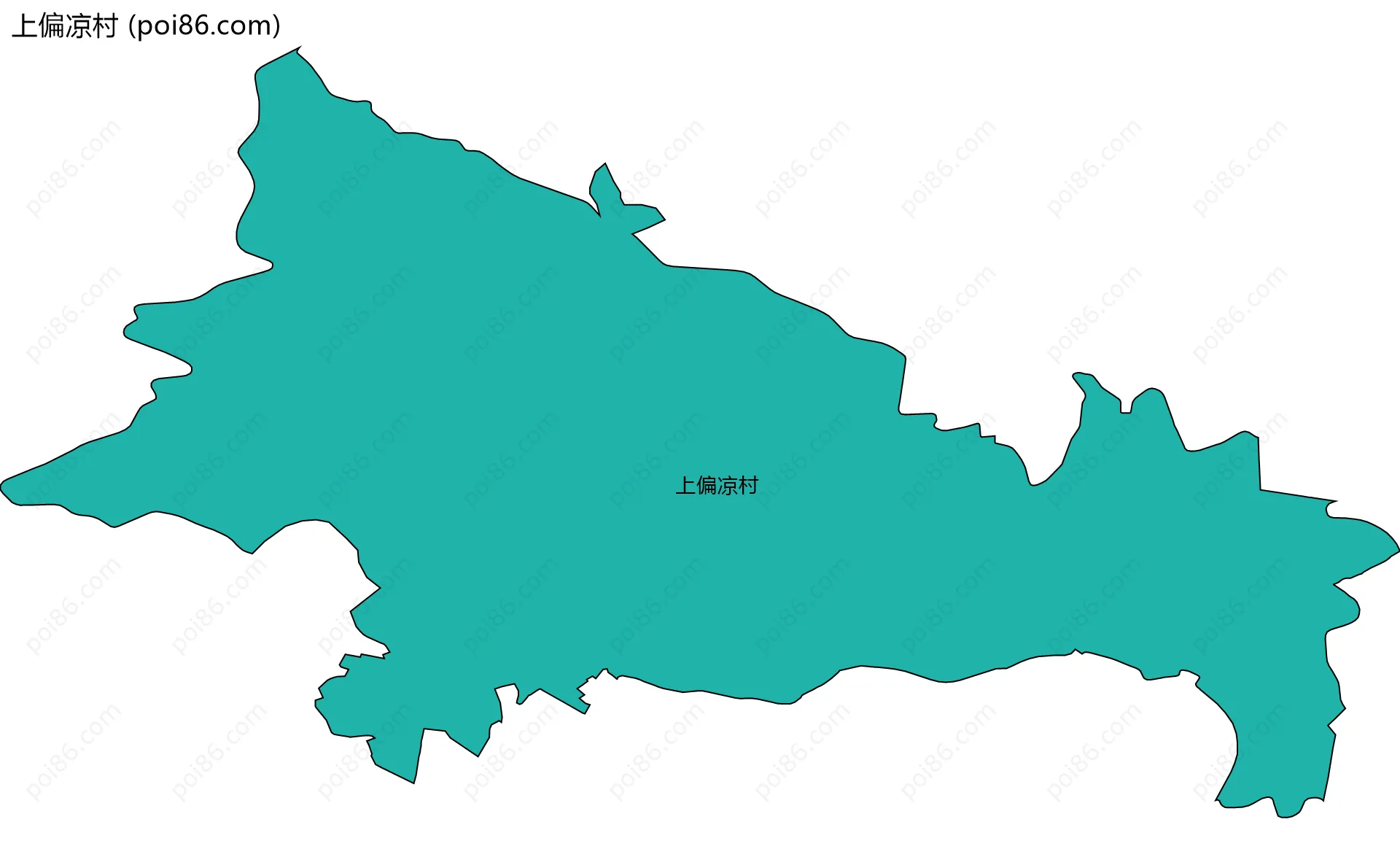 上偏凉村边界地图