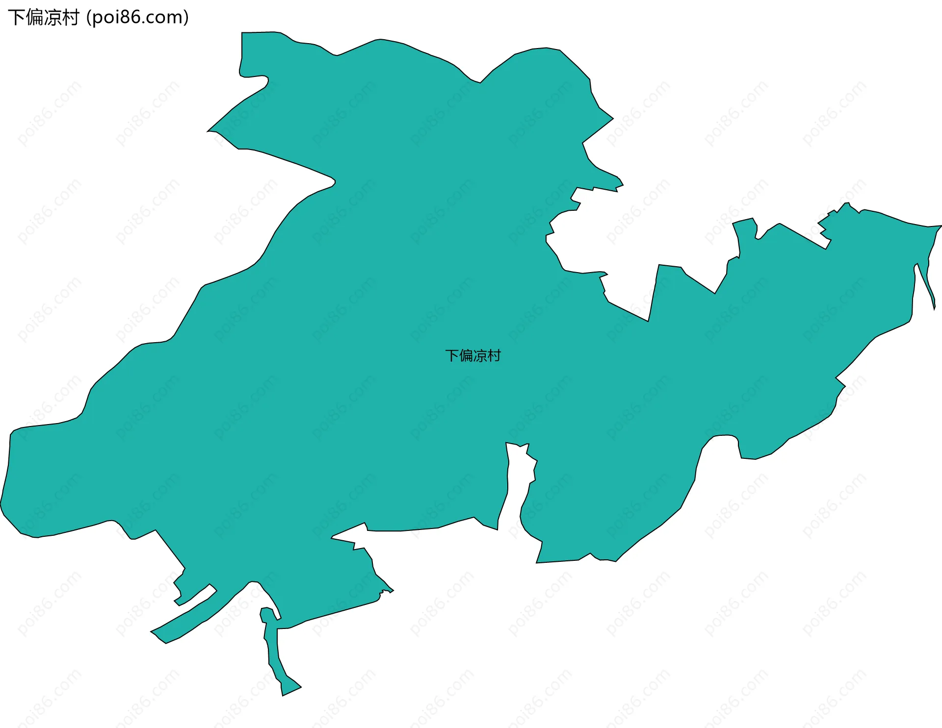 下偏凉村边界地图