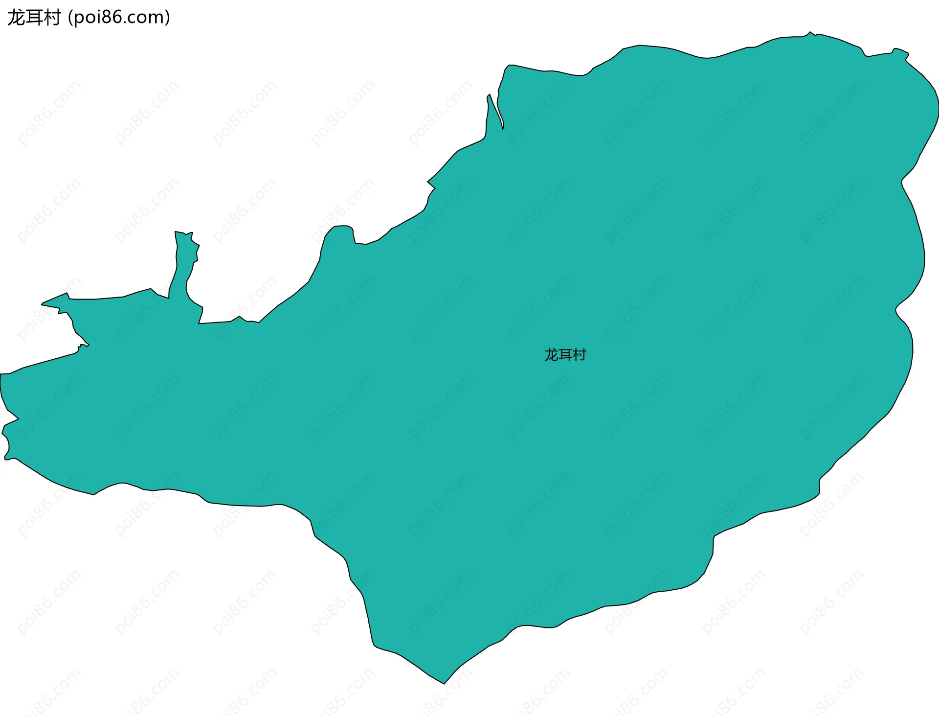 龙耳村边界地图