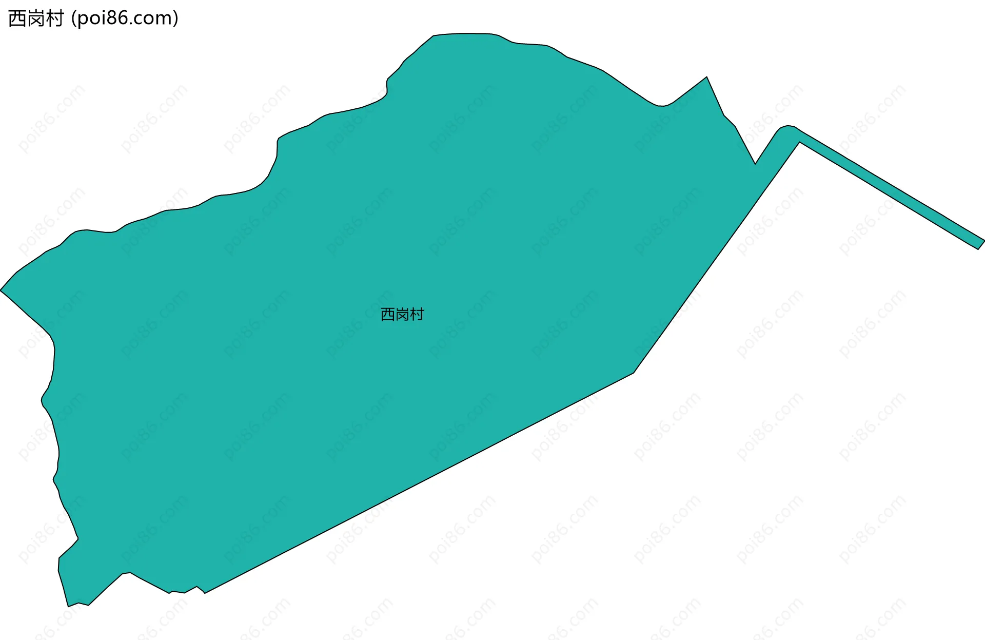 西岗村边界地图