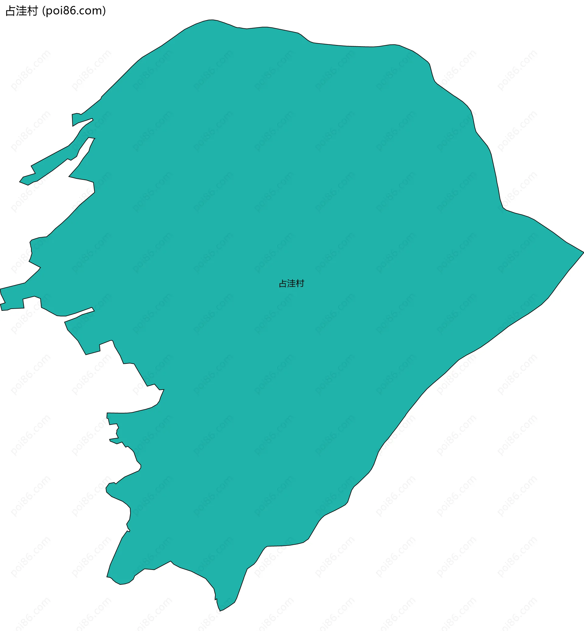 占洼村边界地图