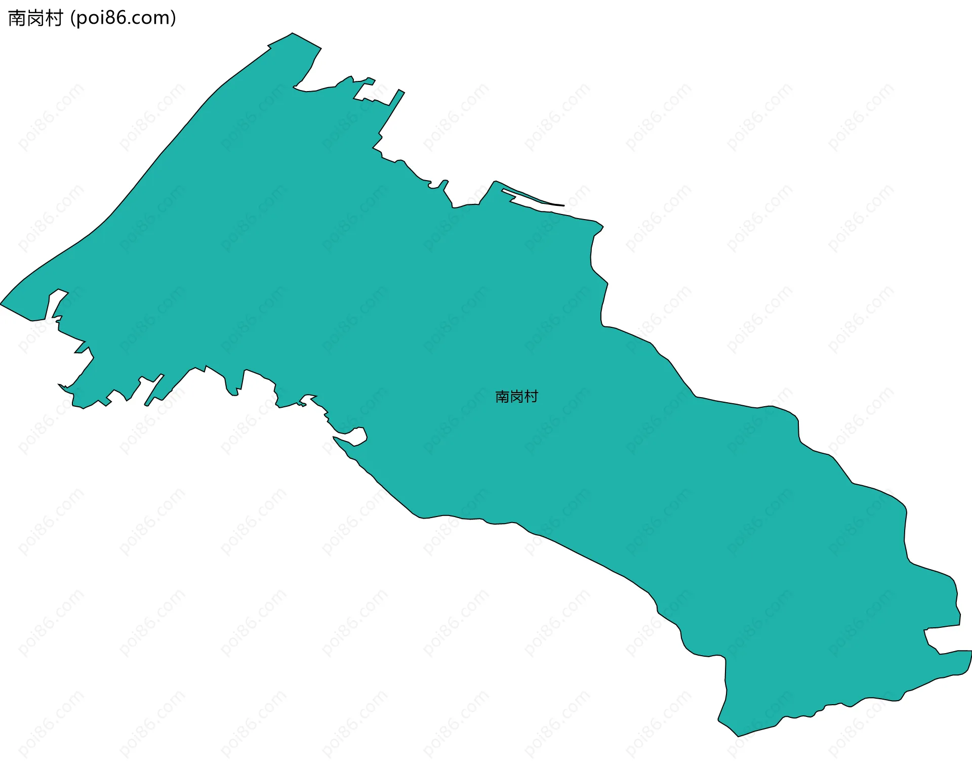 南岗村边界地图