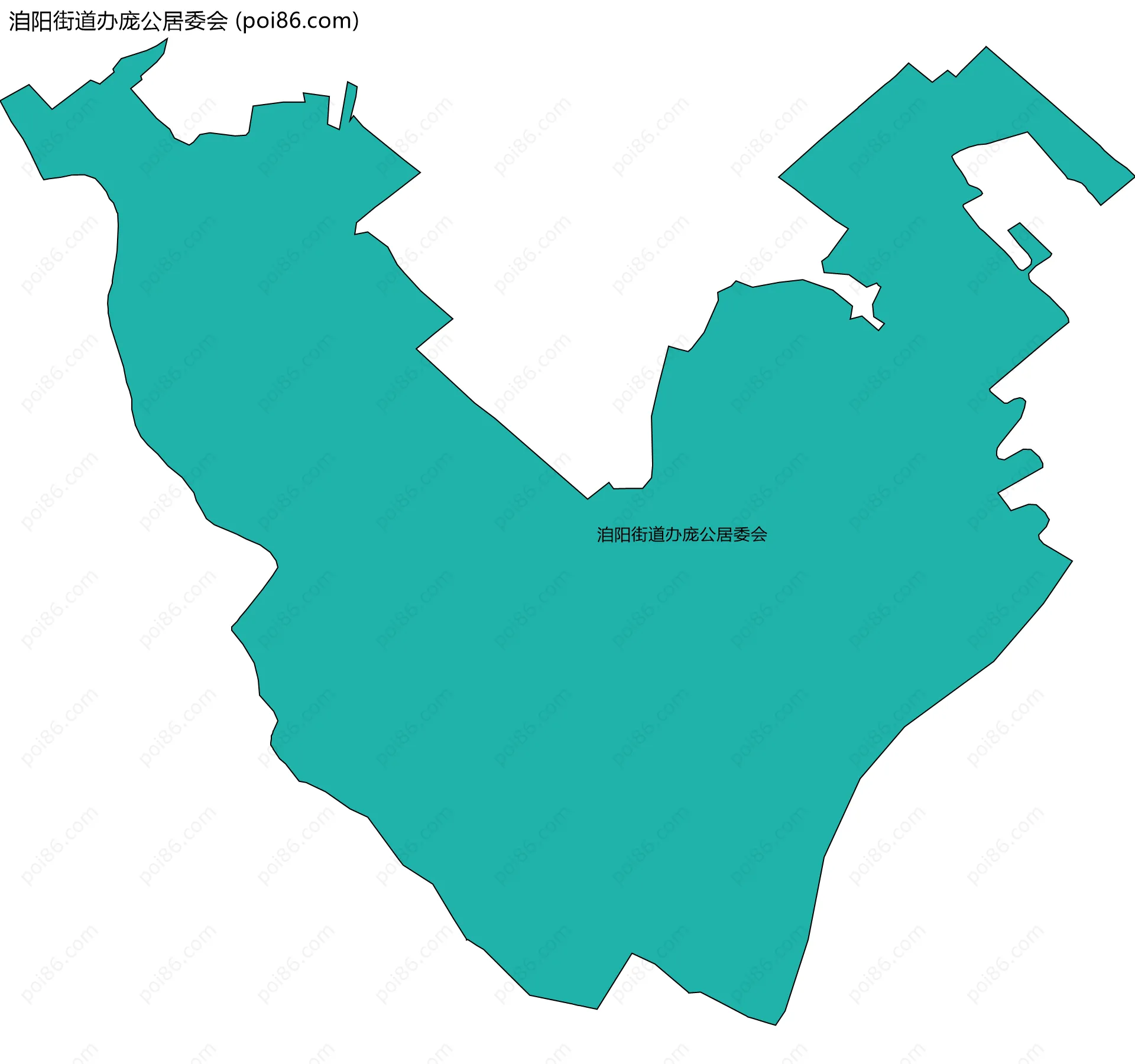 洎阳街道办庞公居委会边界地图