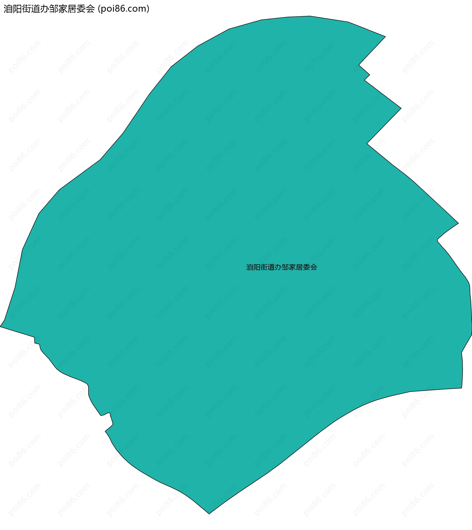 洎阳街道办邹家居委会边界地图