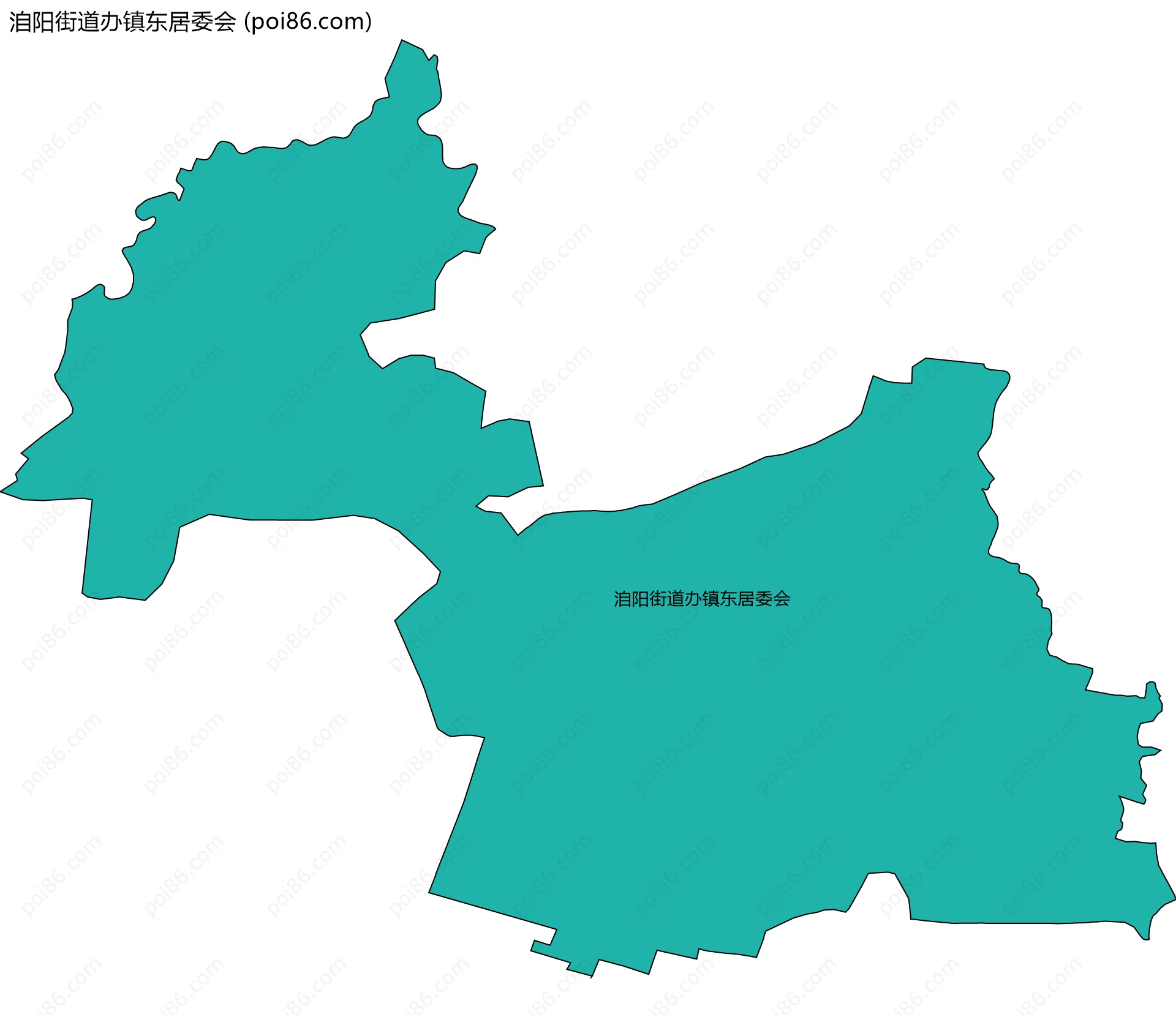洎阳街道办镇东居委会边界地图