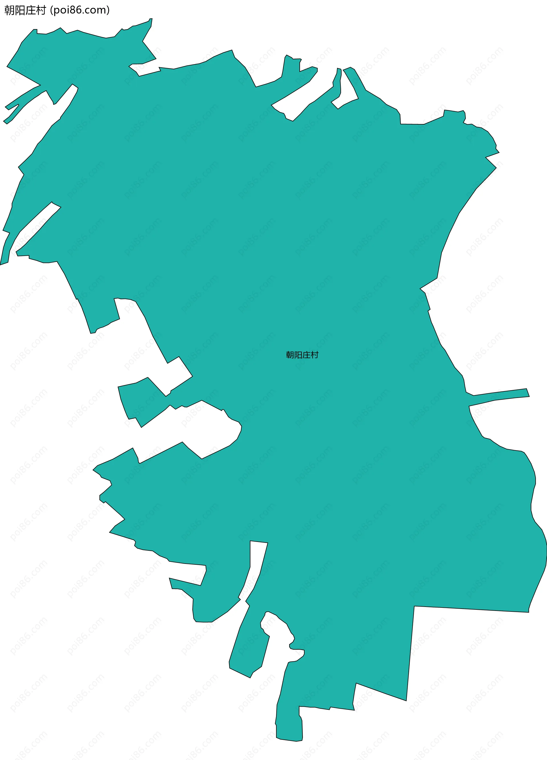 朝阳庄村边界地图