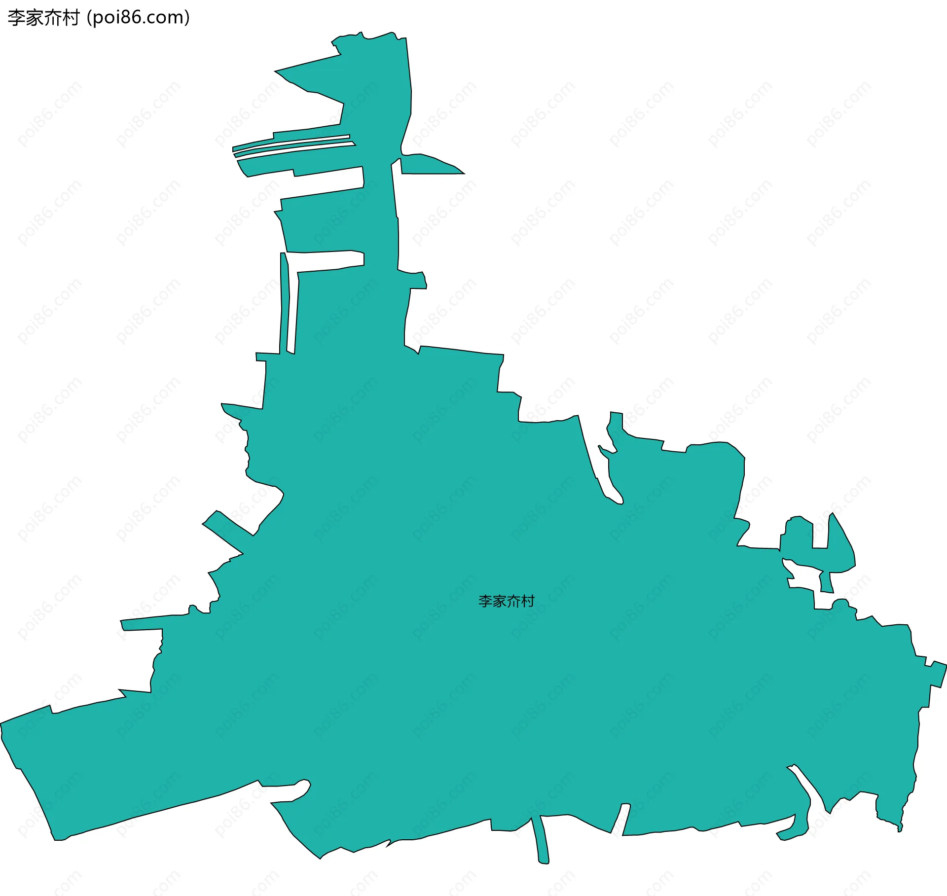 李家夼村边界地图