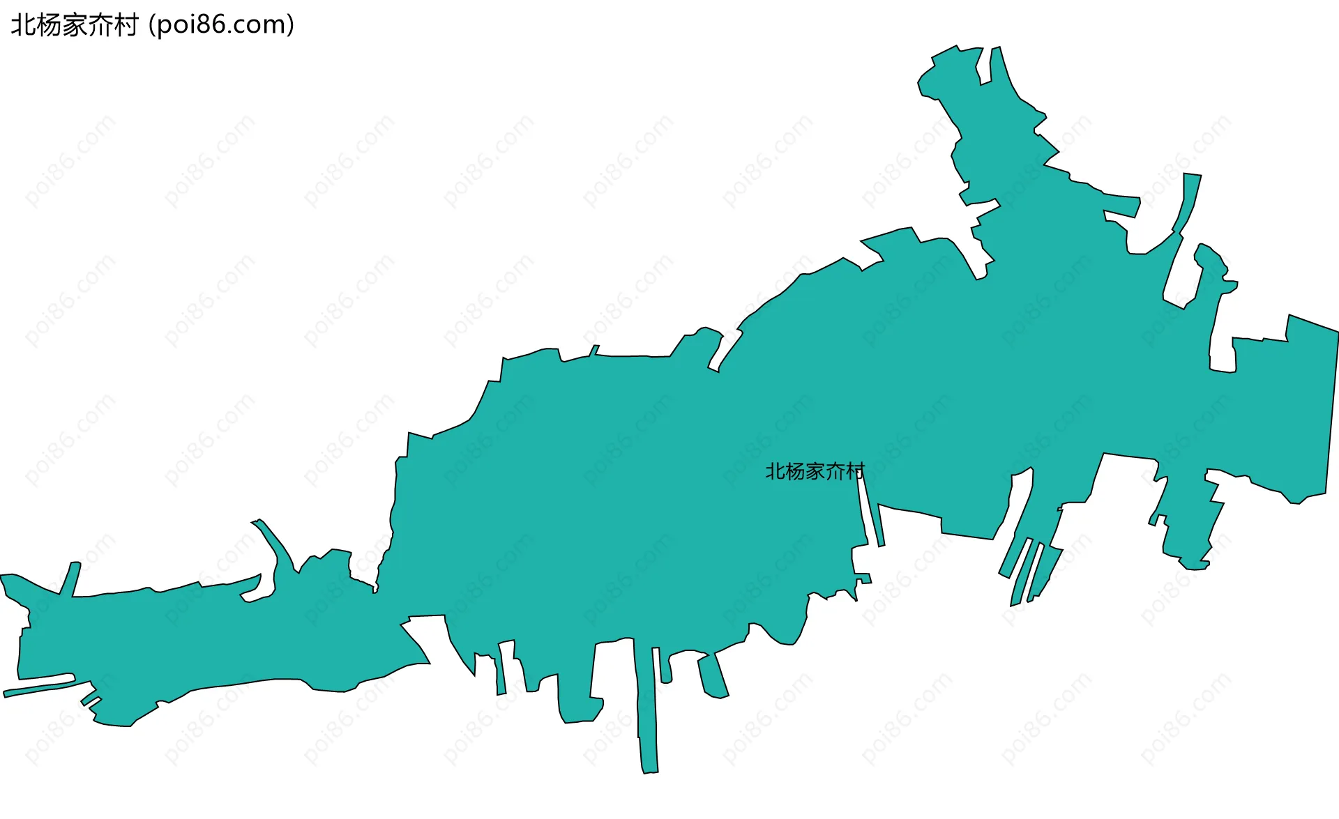 北杨家夼村边界地图