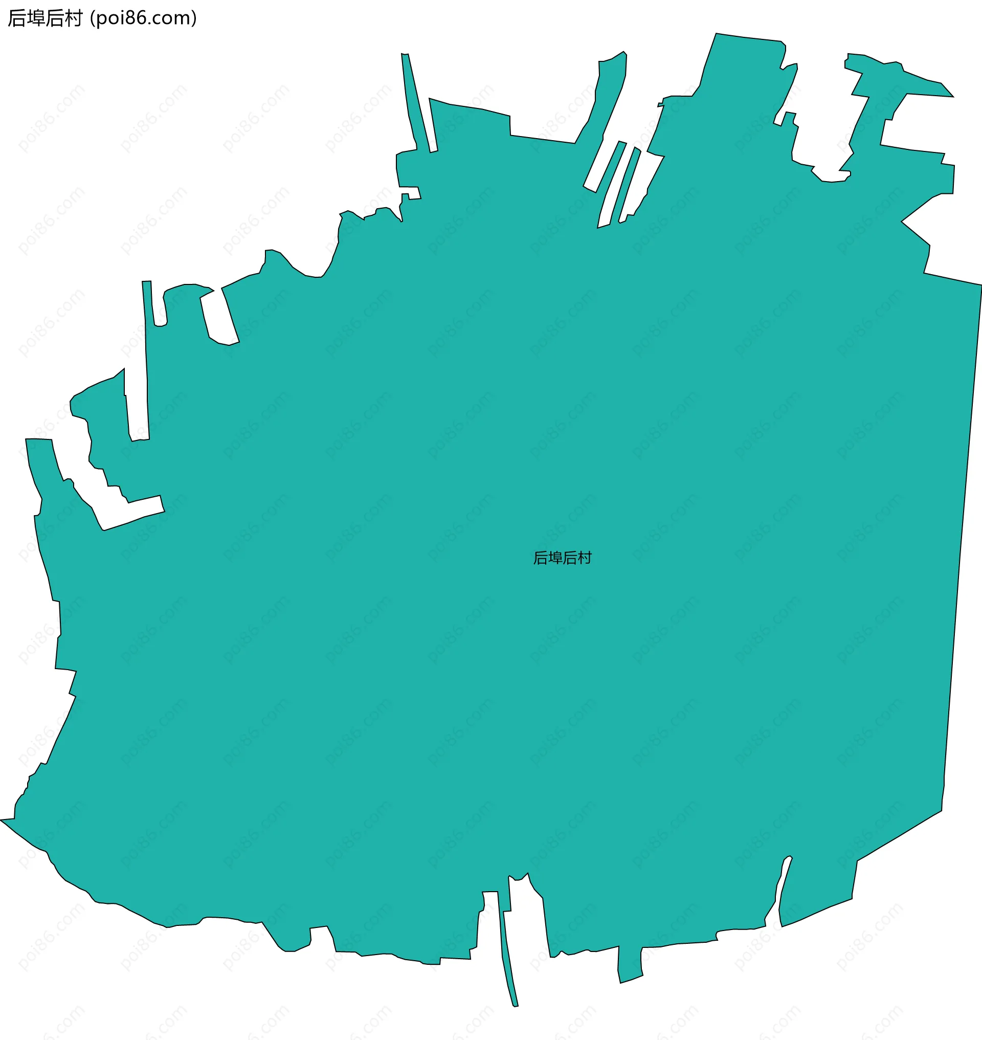后埠后村边界地图