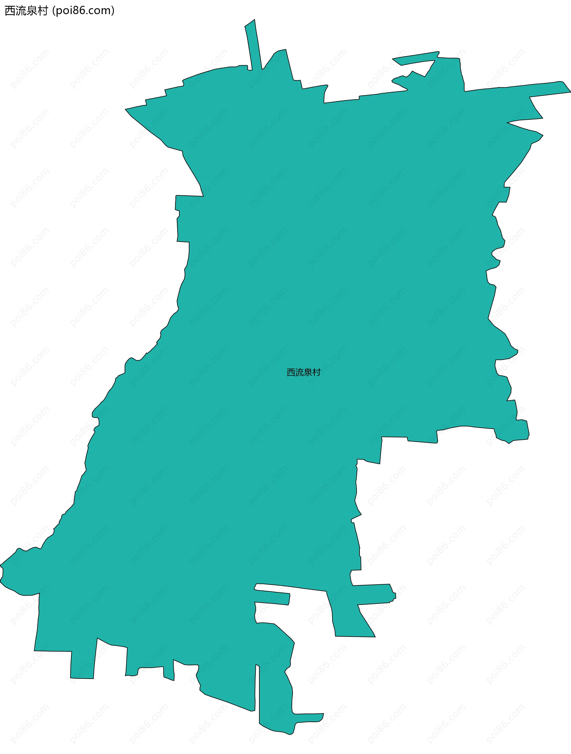 西流泉村边界地图