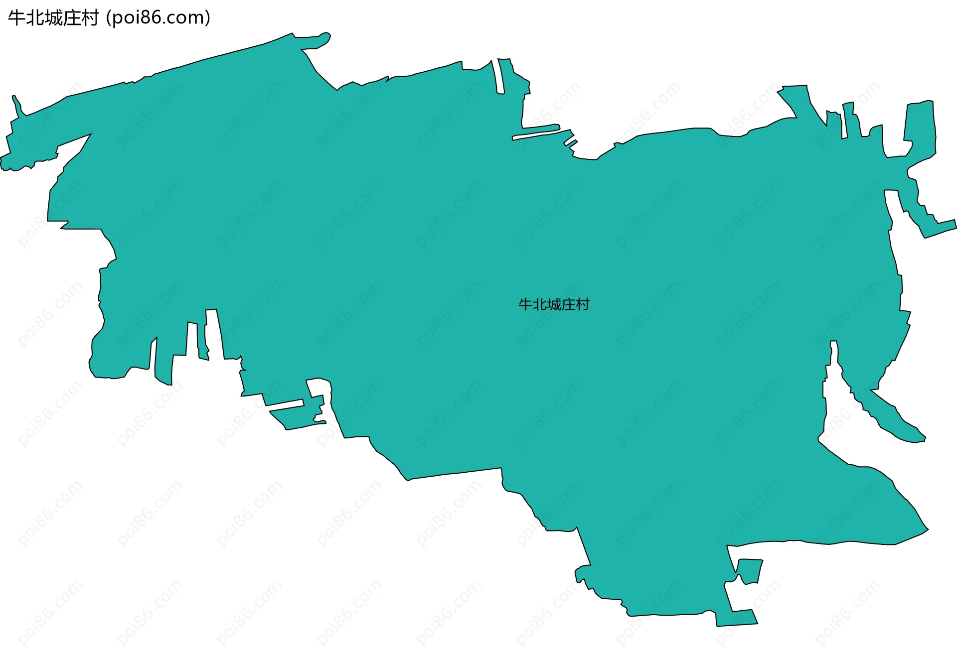 牛北城庄村边界地图