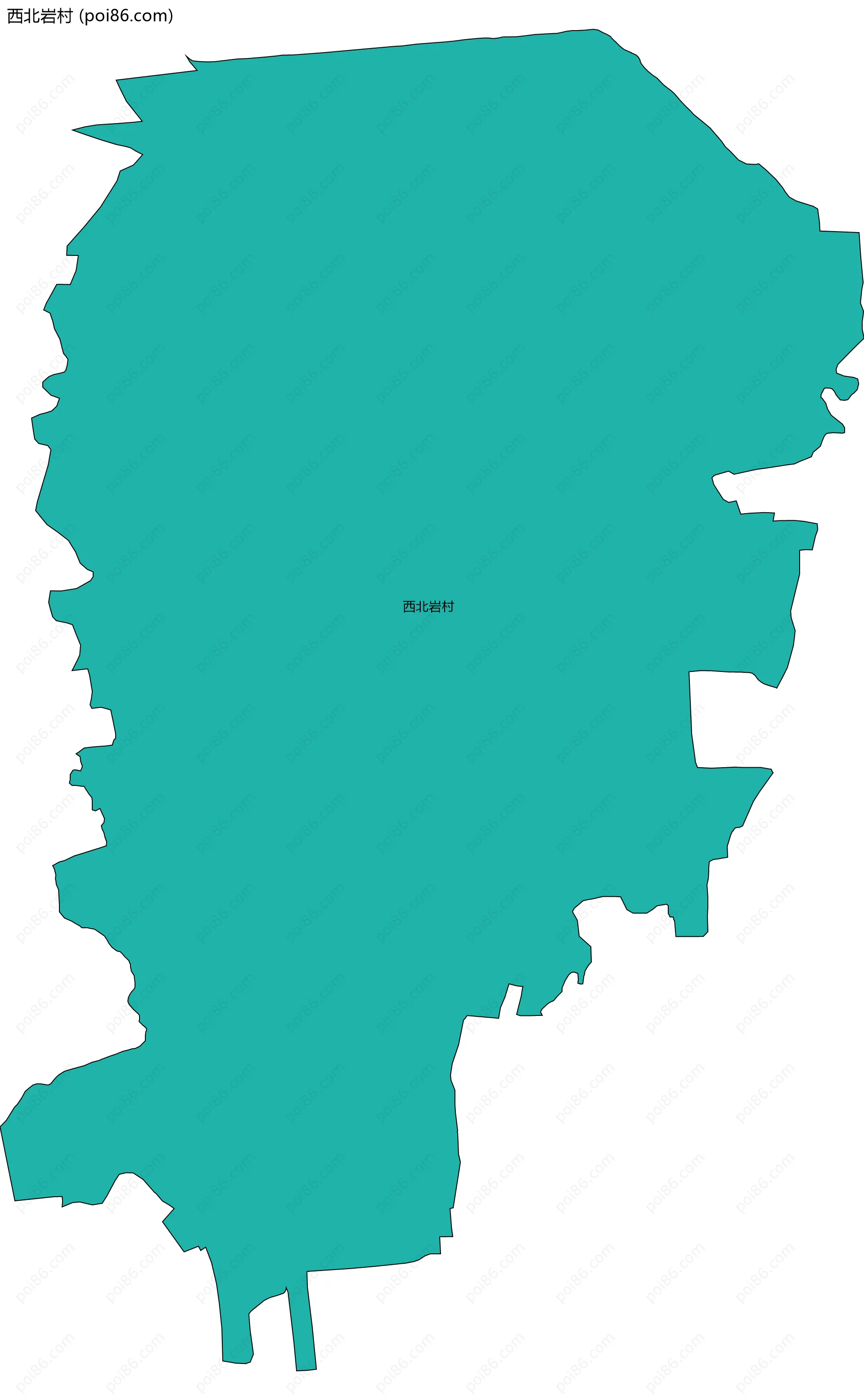 西北岩村边界地图