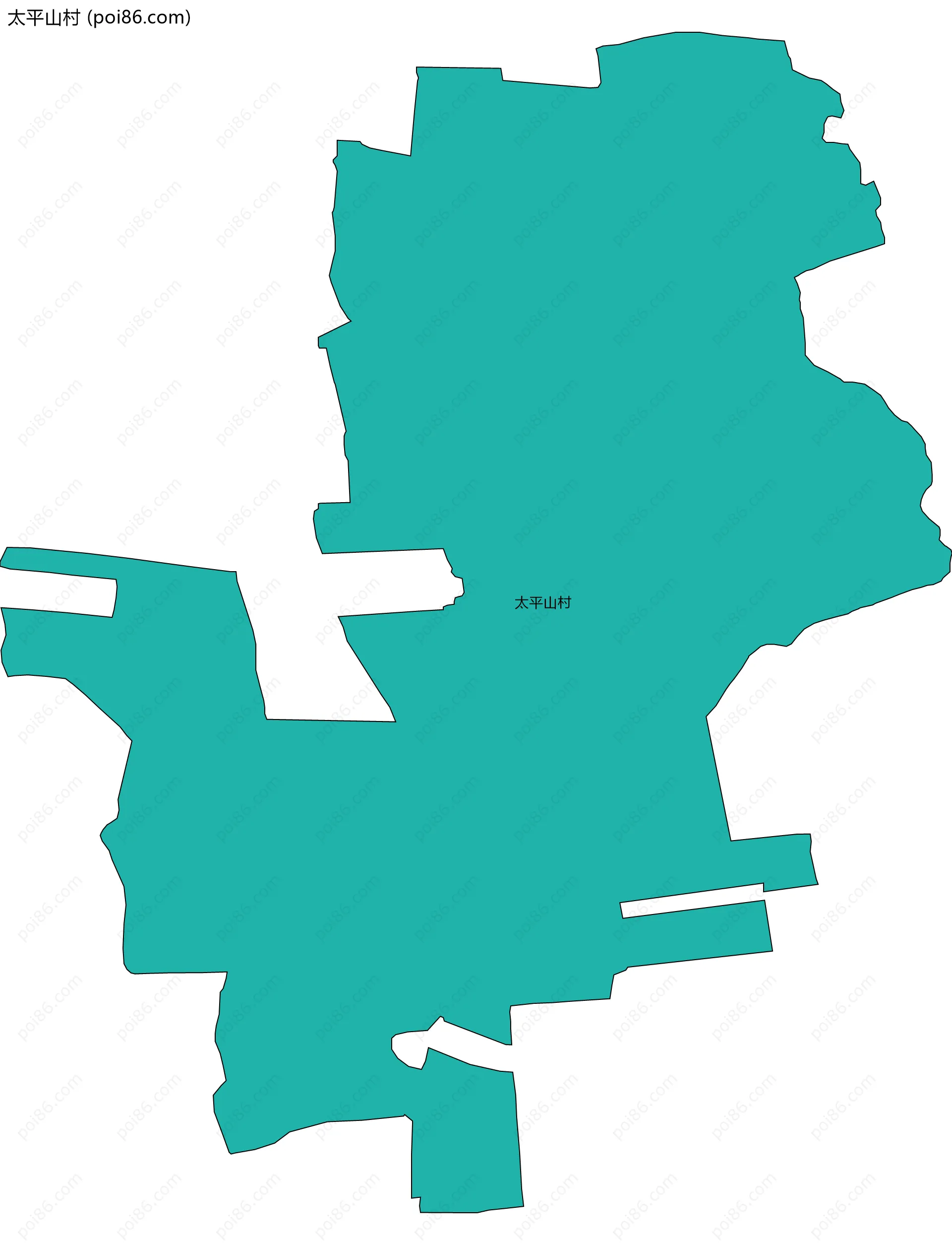 太平山村边界地图