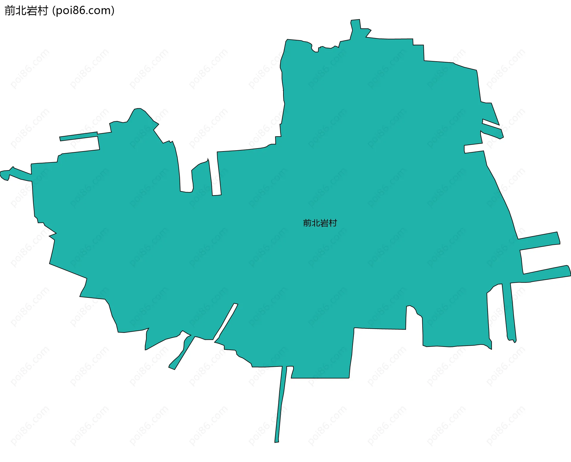 前北岩村边界地图