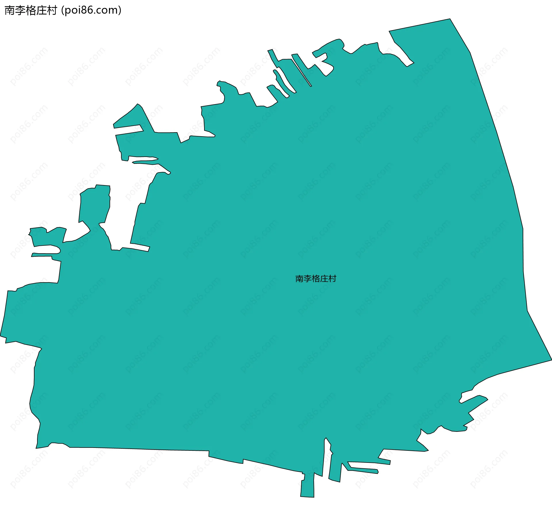 南李格庄村边界地图