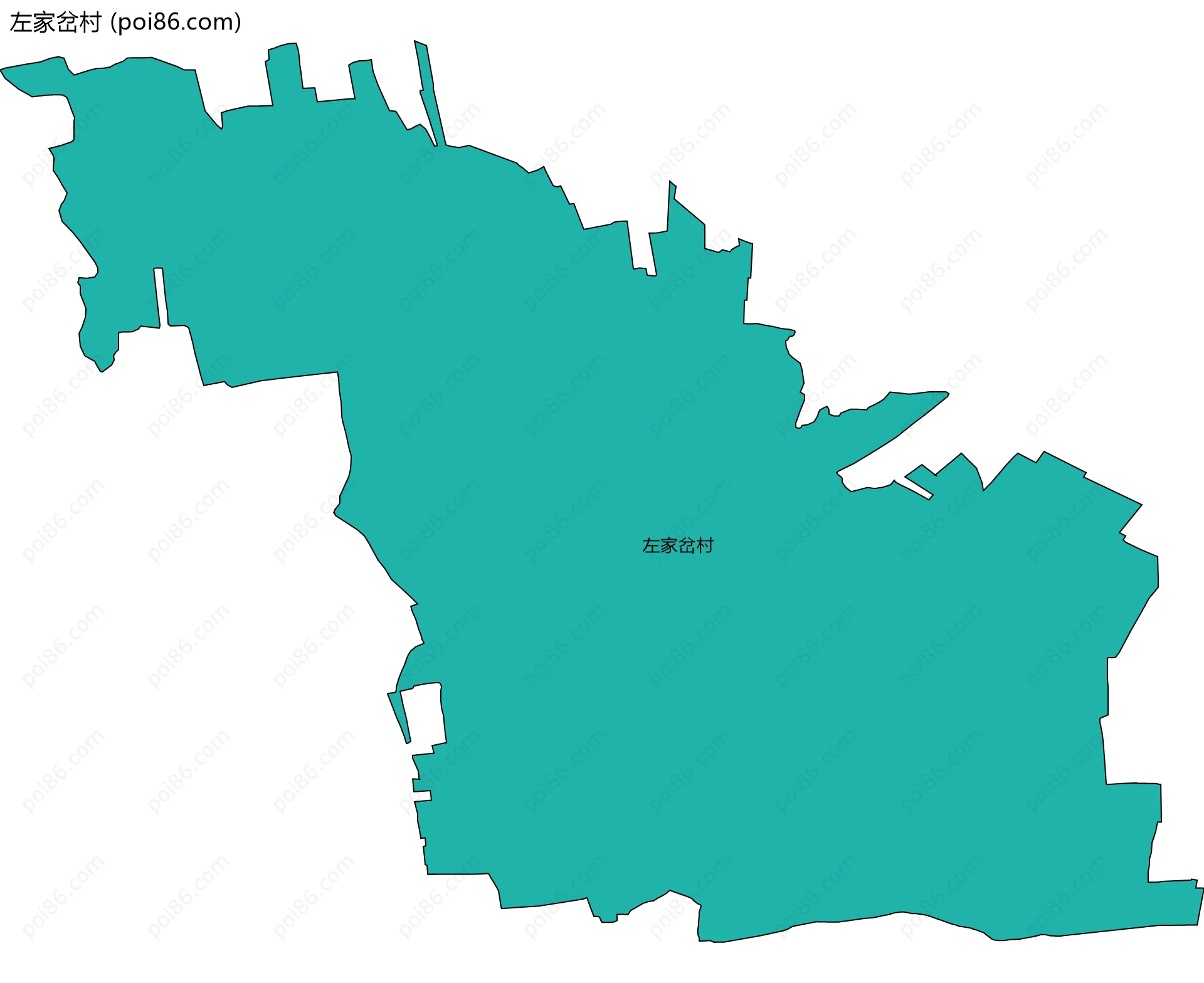 左家岔村边界地图