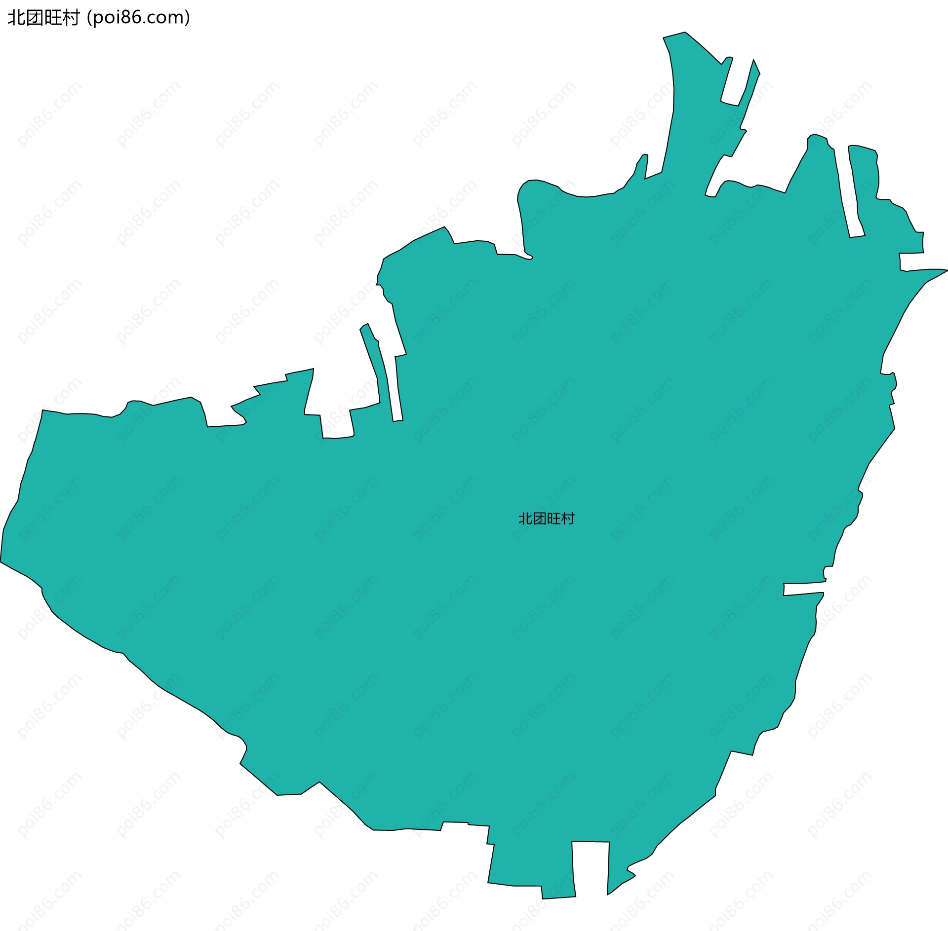 北团旺村边界地图