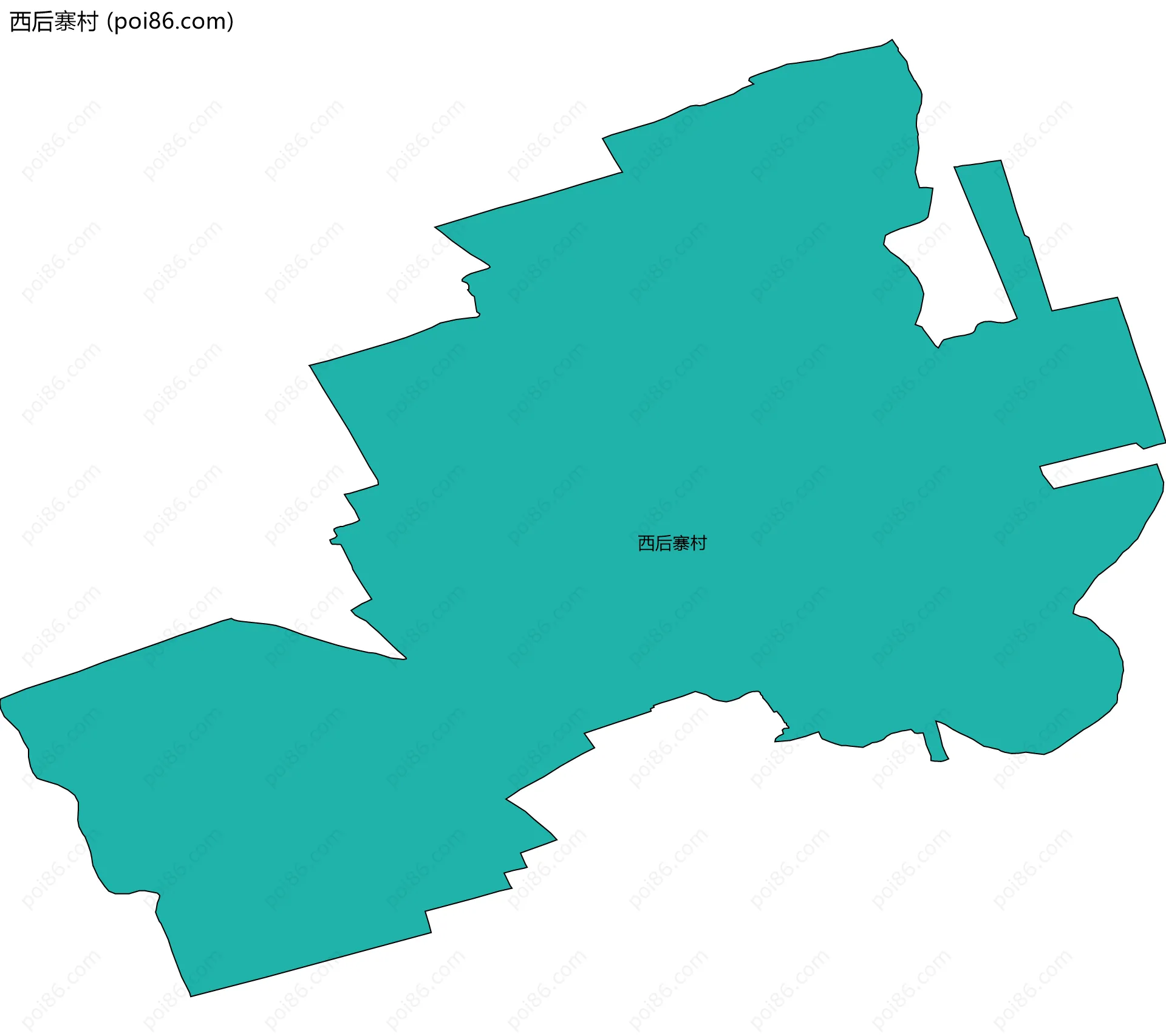 西后寨村边界地图