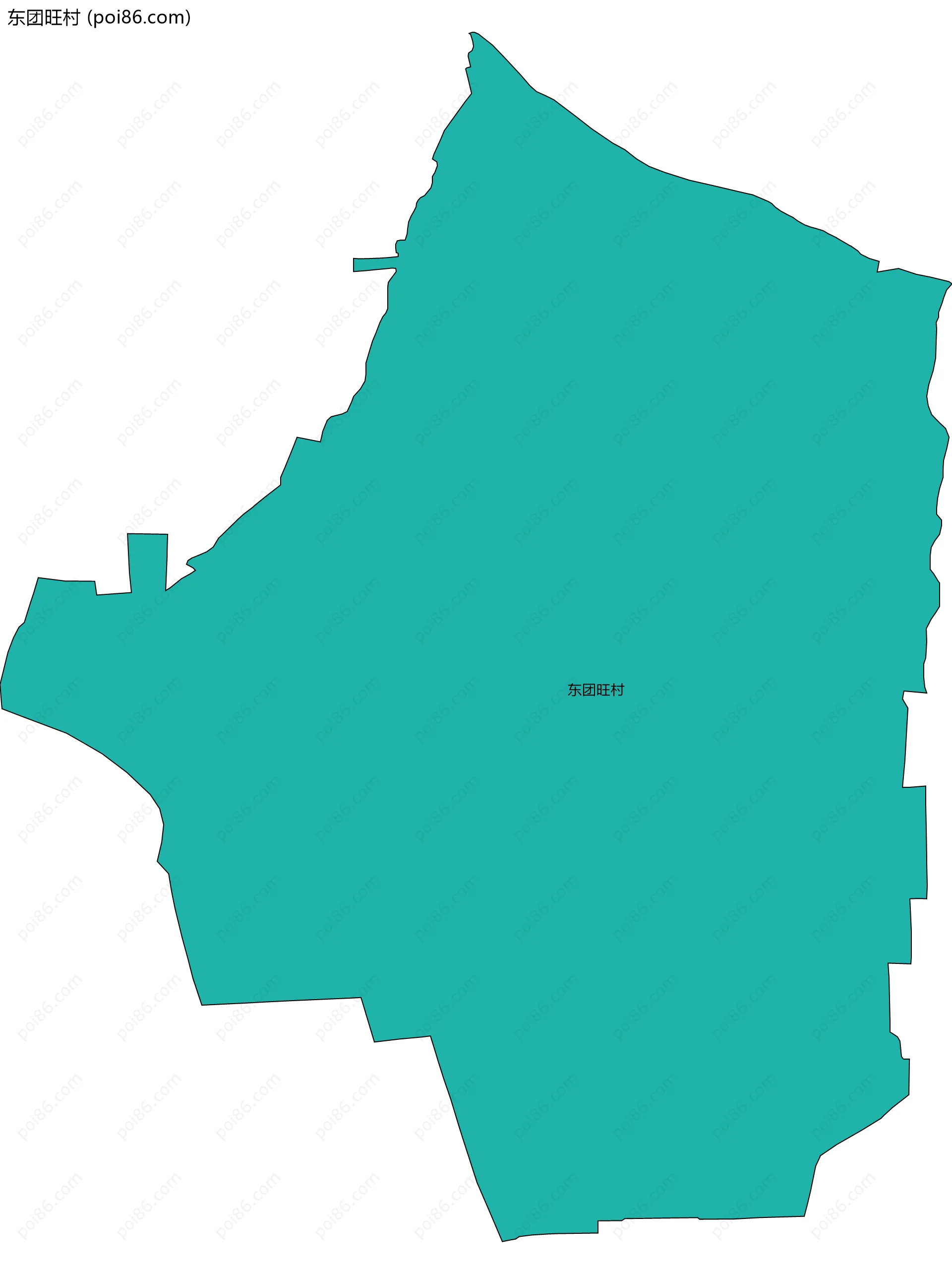 东团旺村边界地图