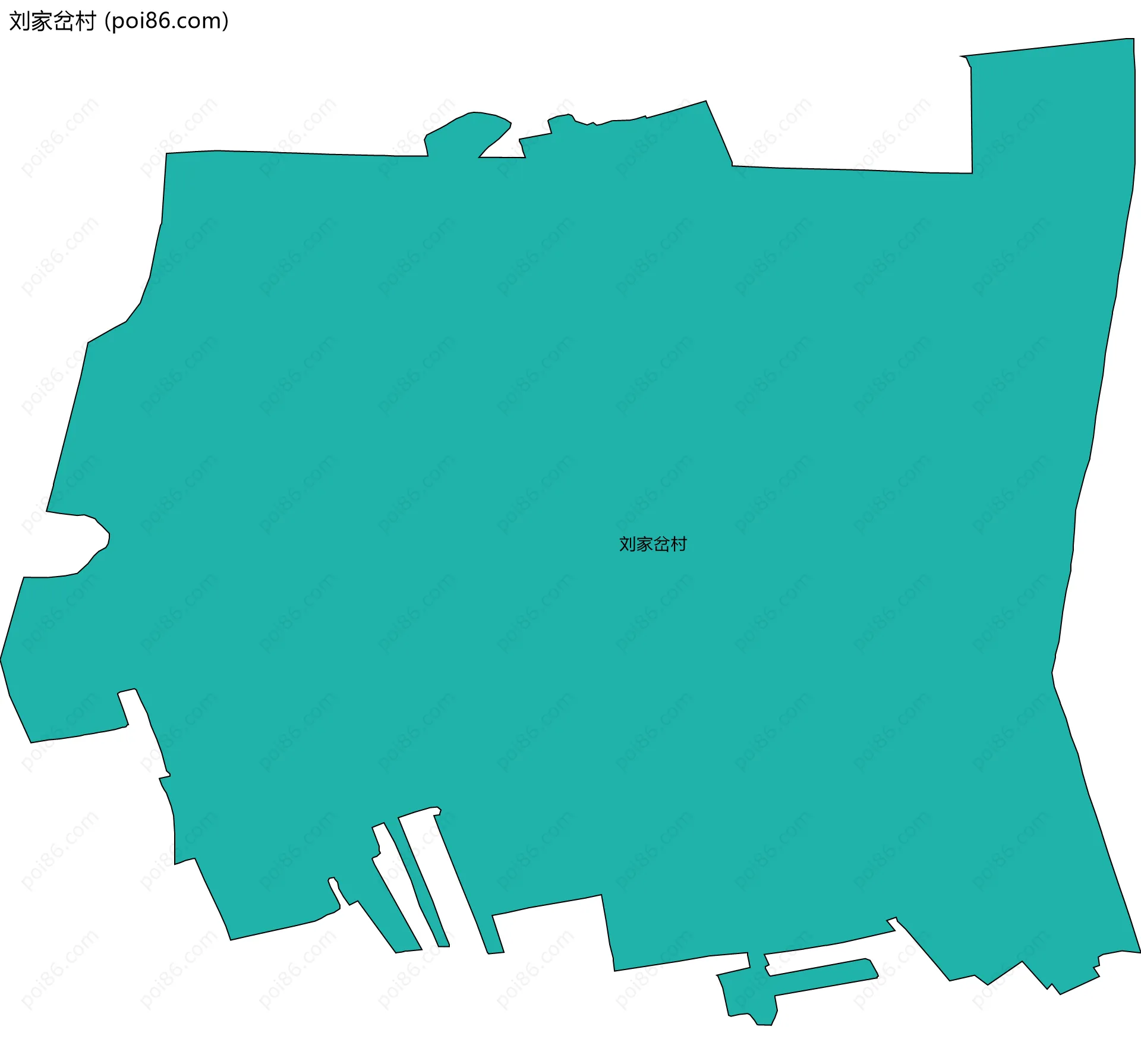 刘家岔村边界地图