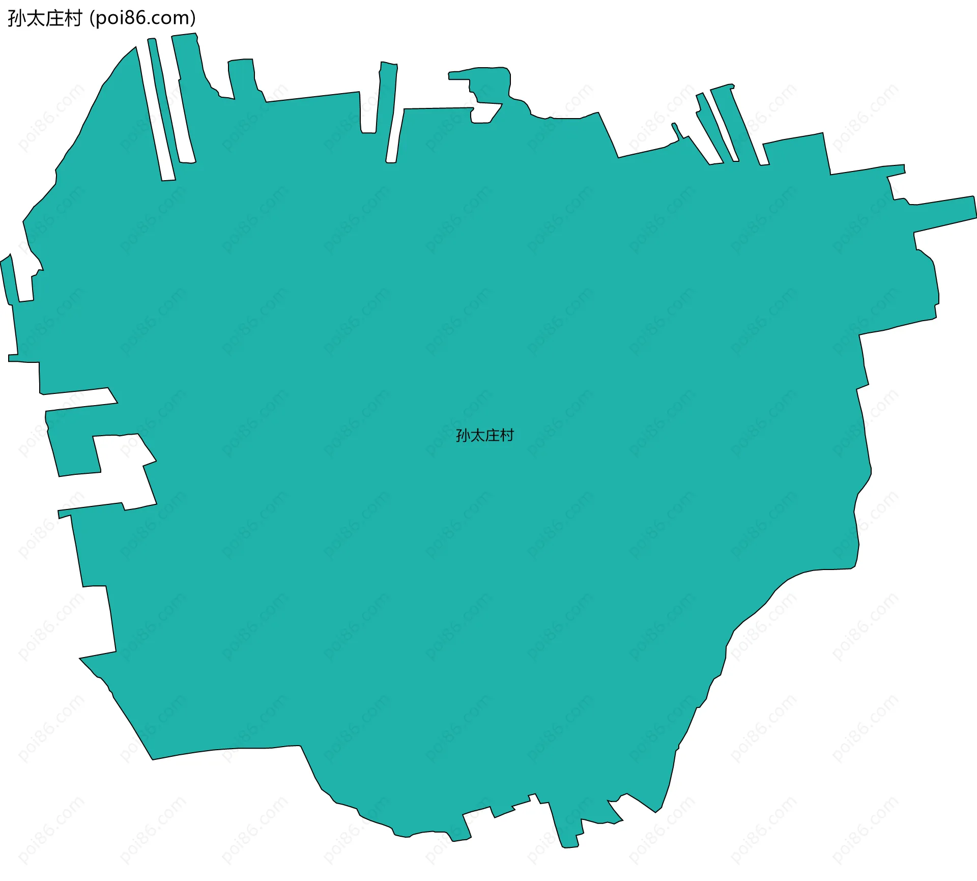 孙太庄村边界地图