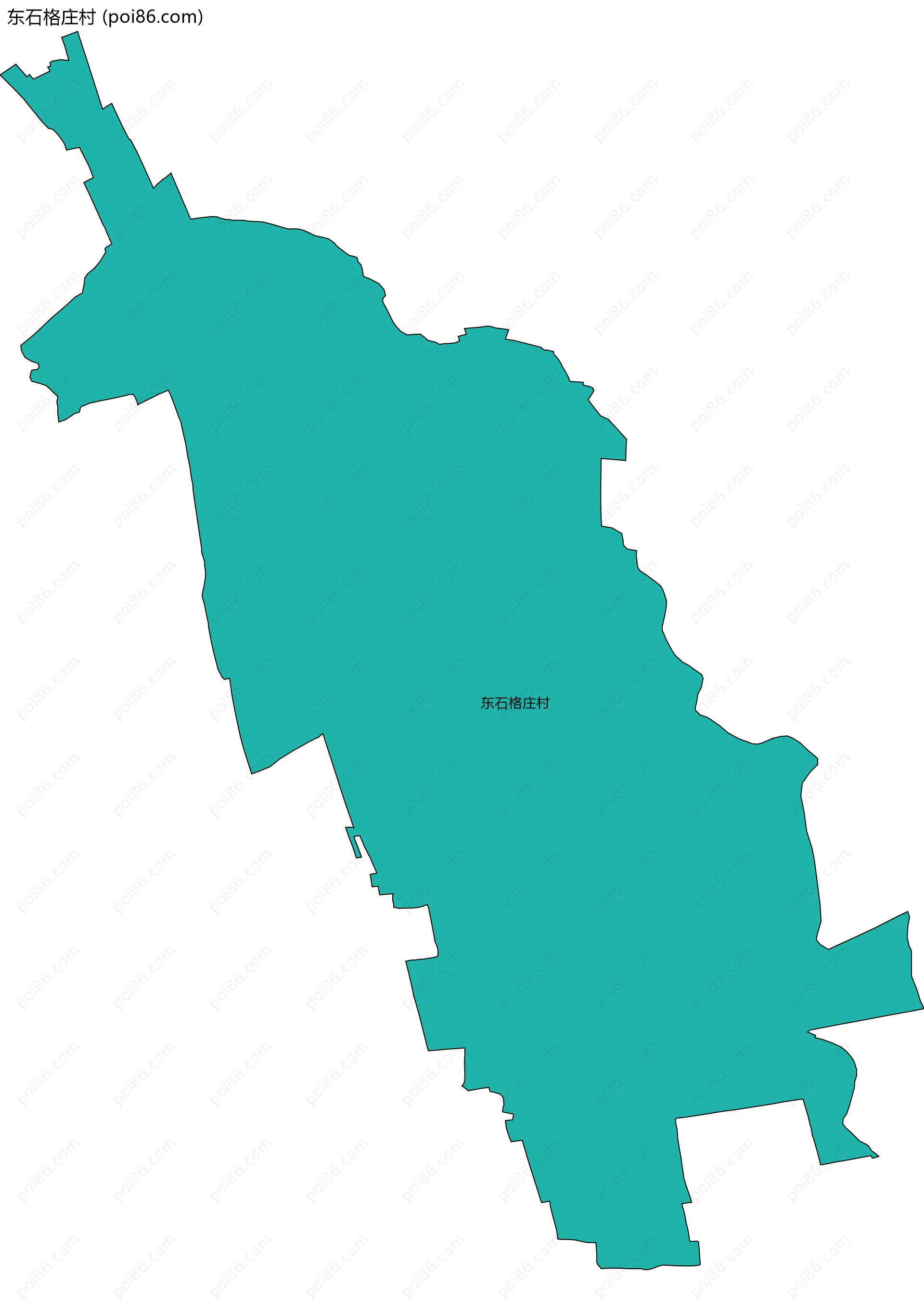 东石格庄村边界地图
