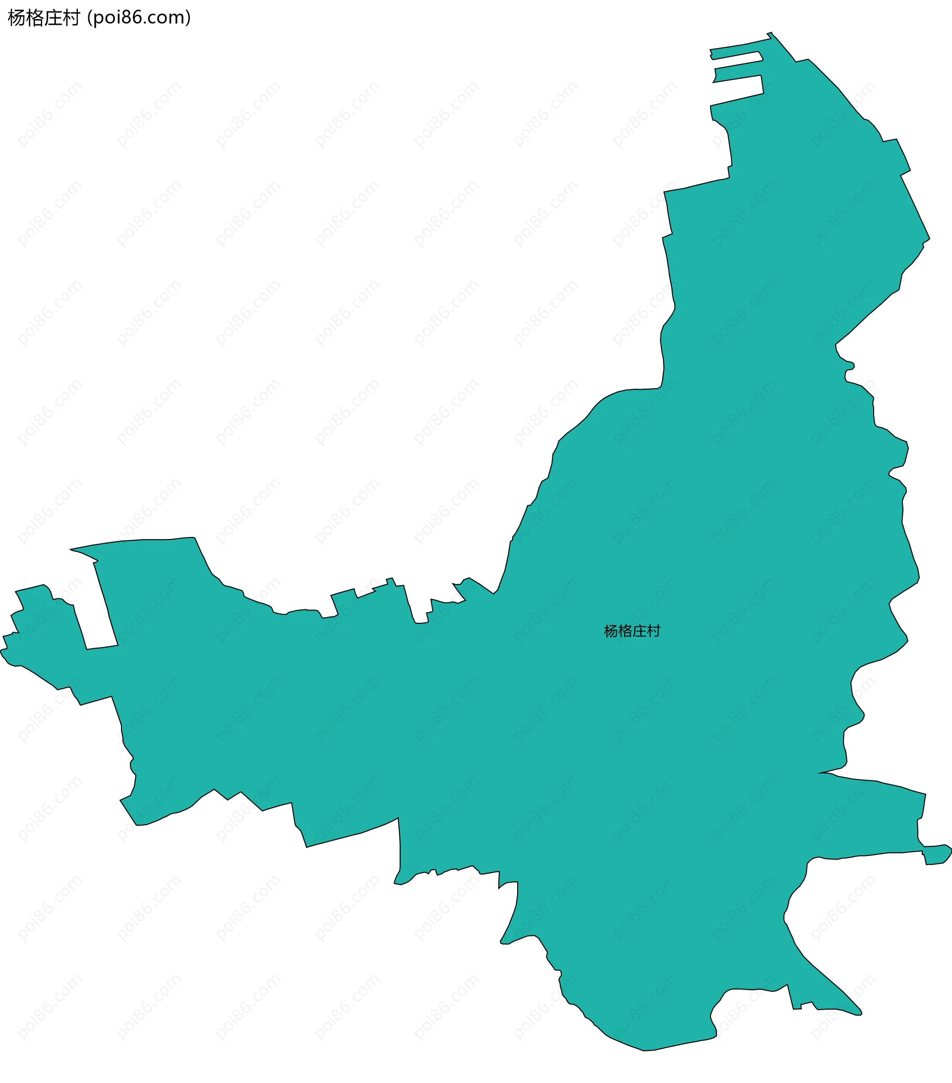 杨格庄村边界地图