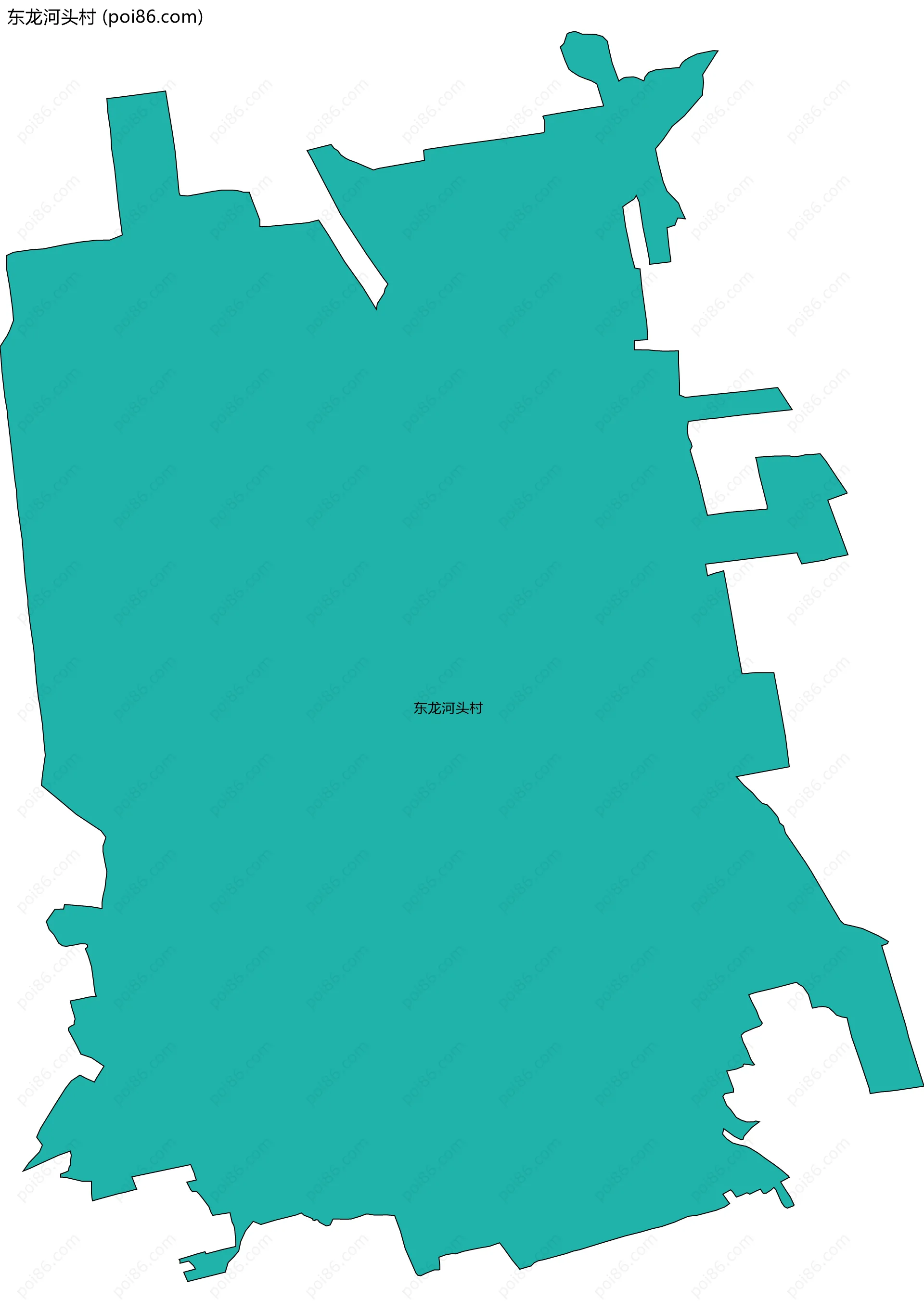东龙河头村边界地图