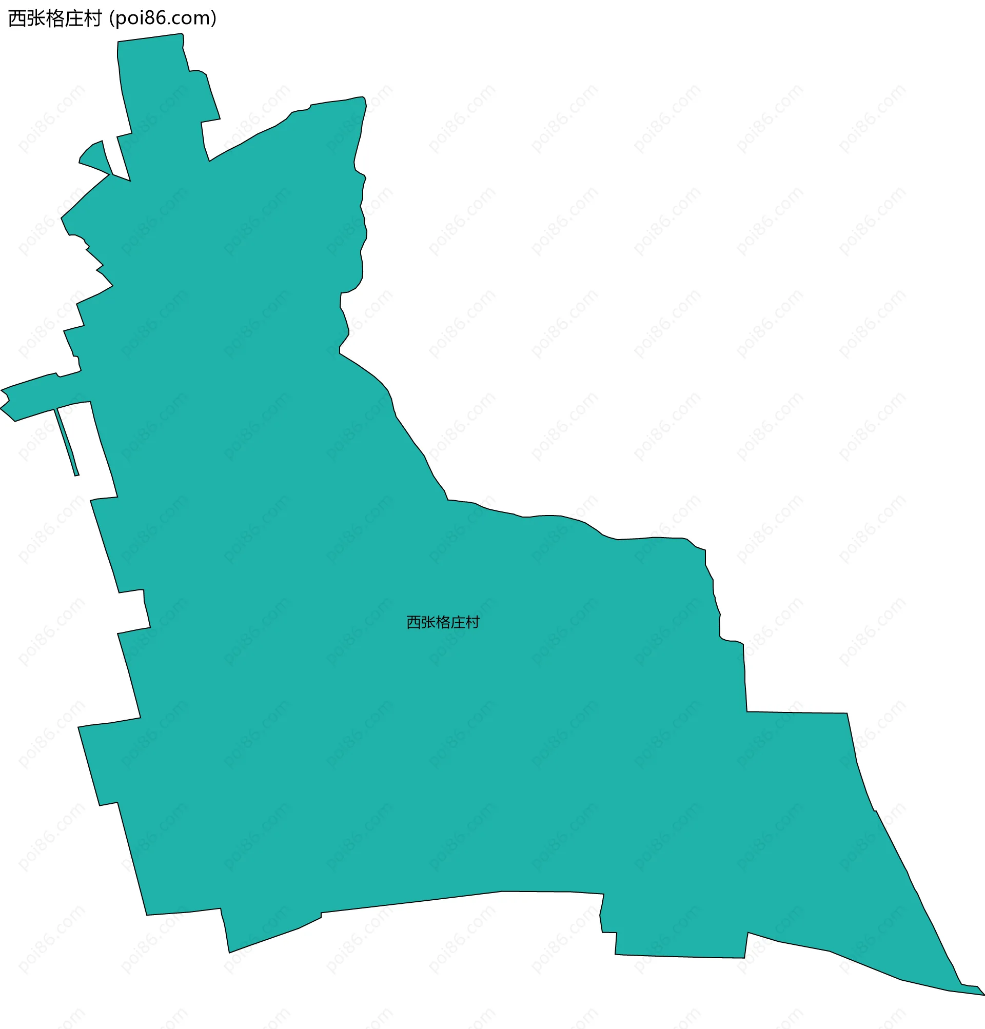 西张格庄村边界地图