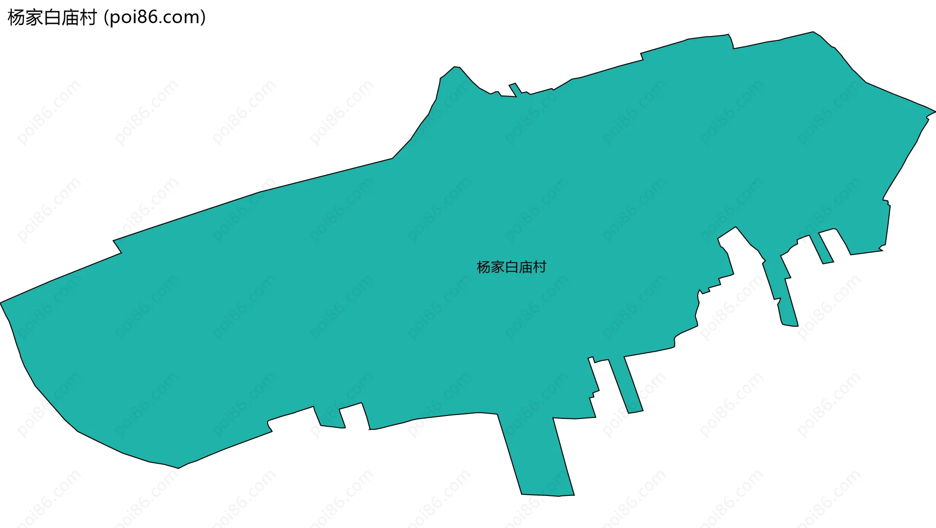 杨家白庙村边界地图