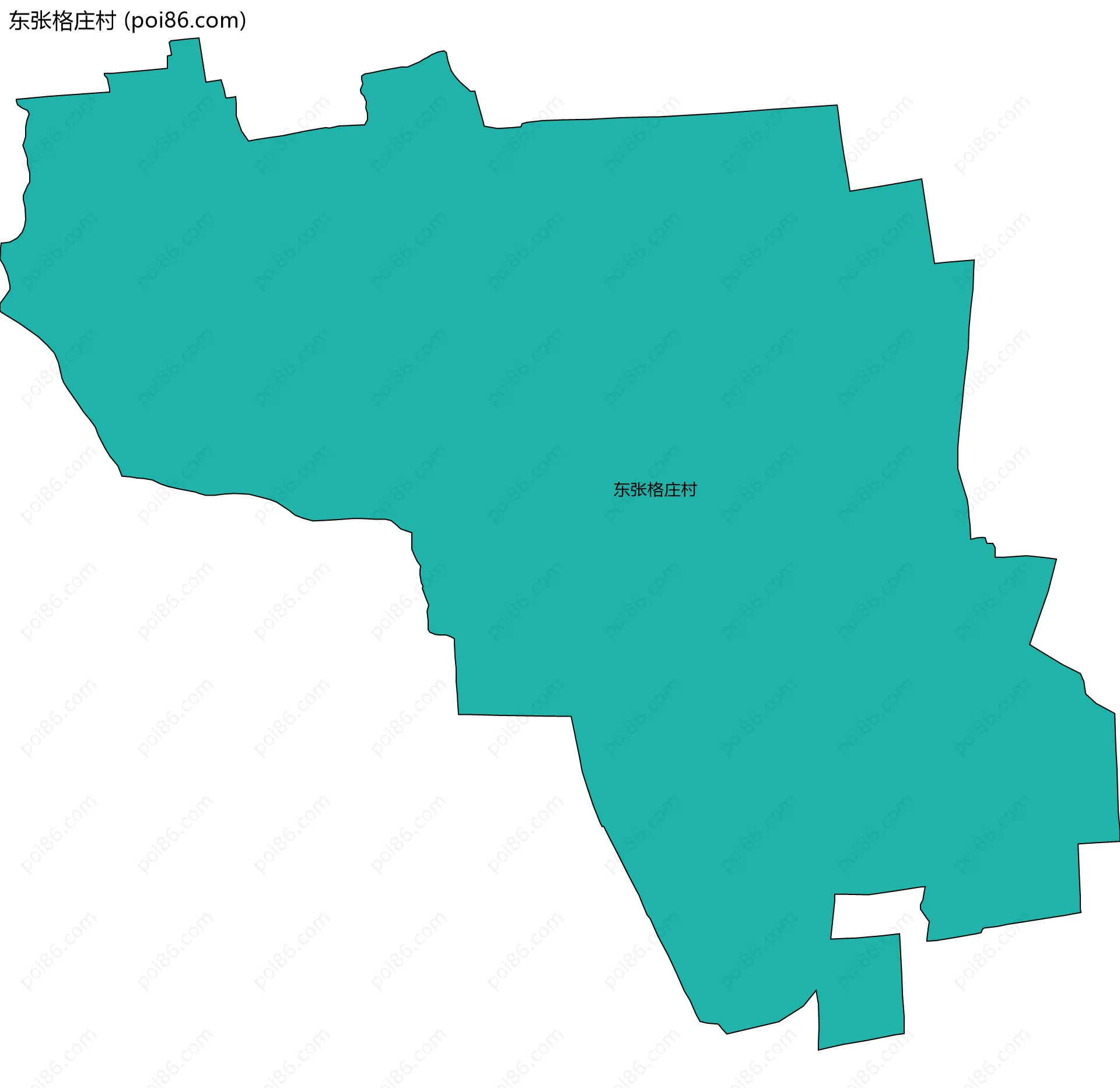 东张格庄村边界地图