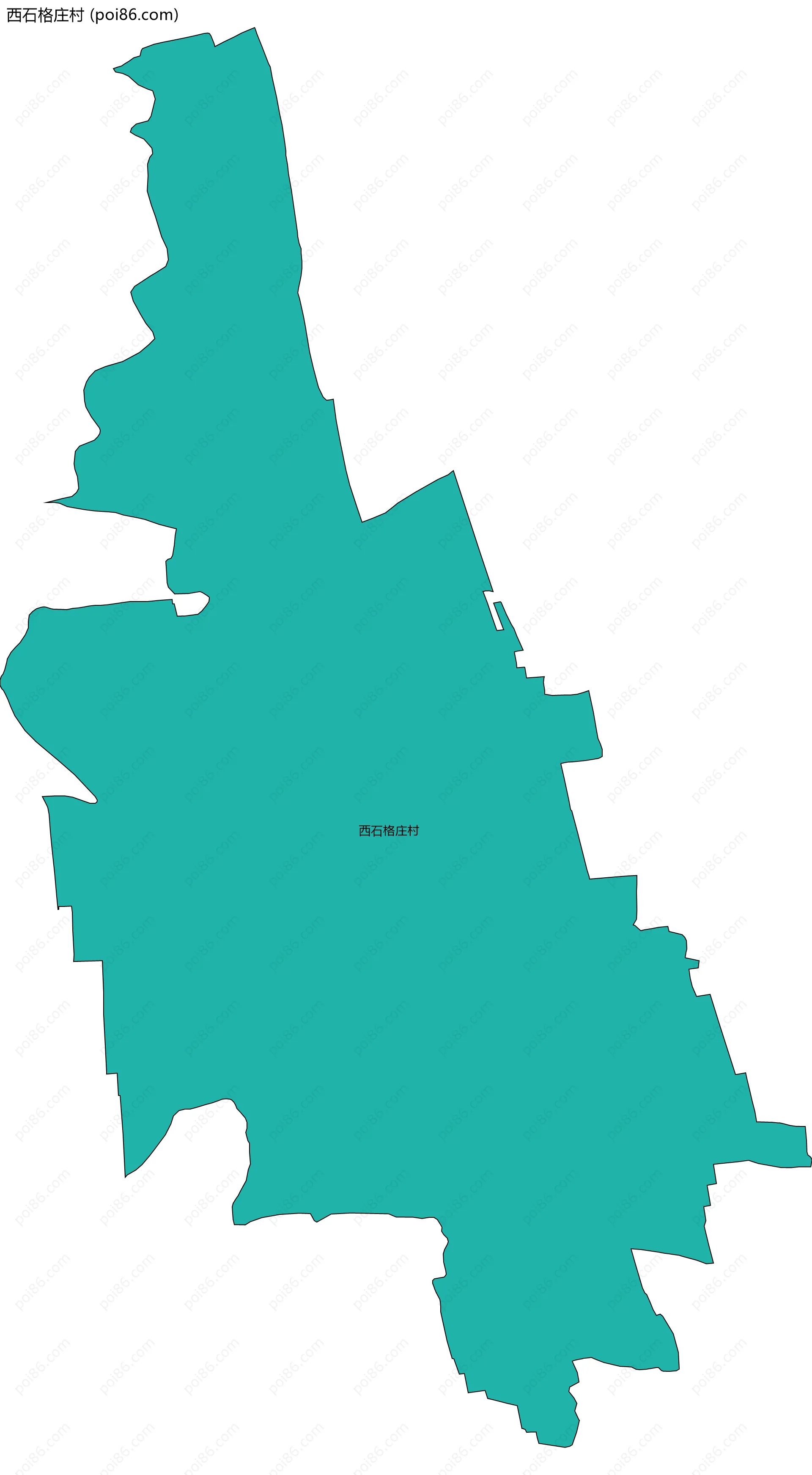 西石格庄村边界地图