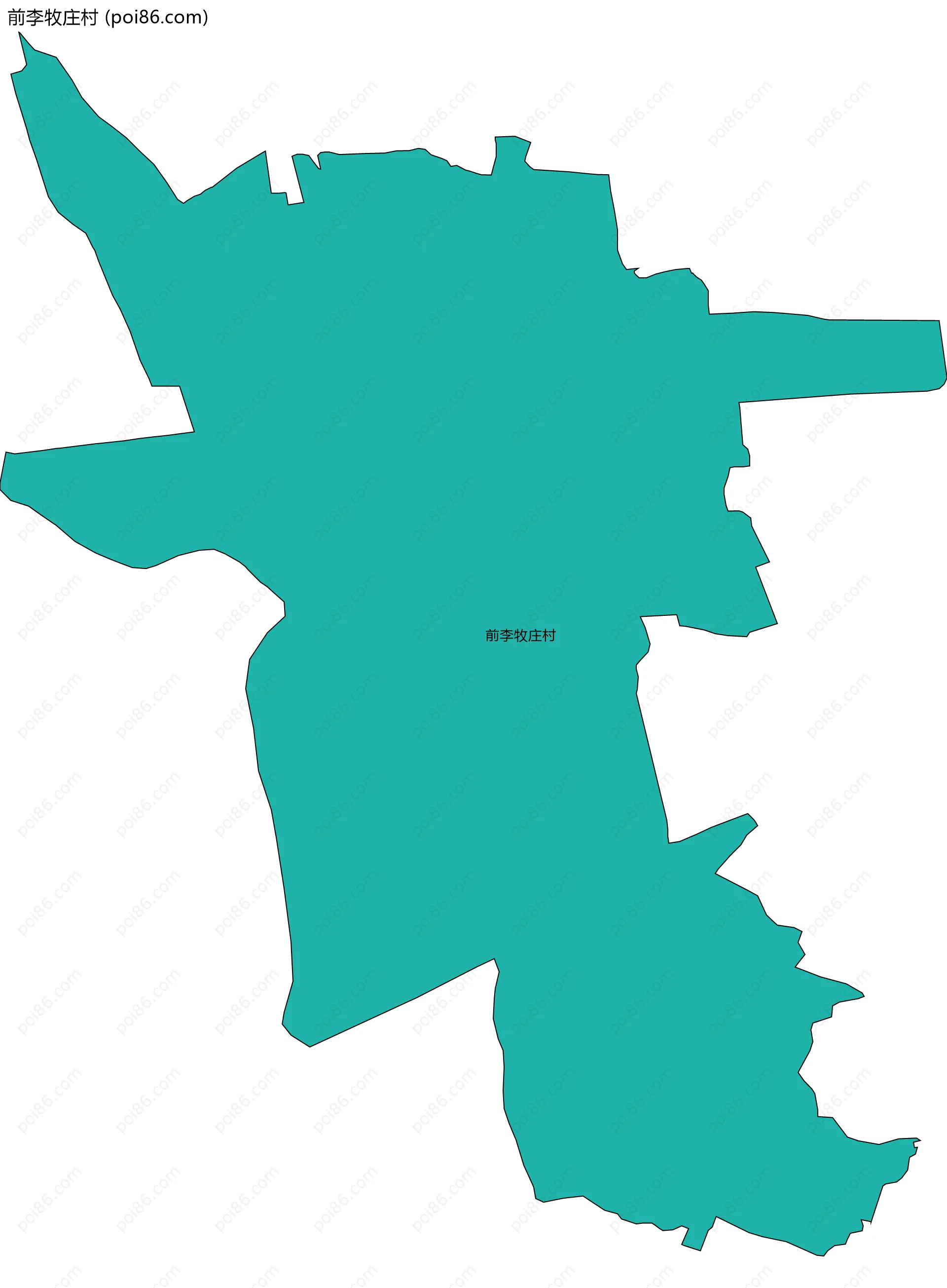 前李牧庄村边界地图