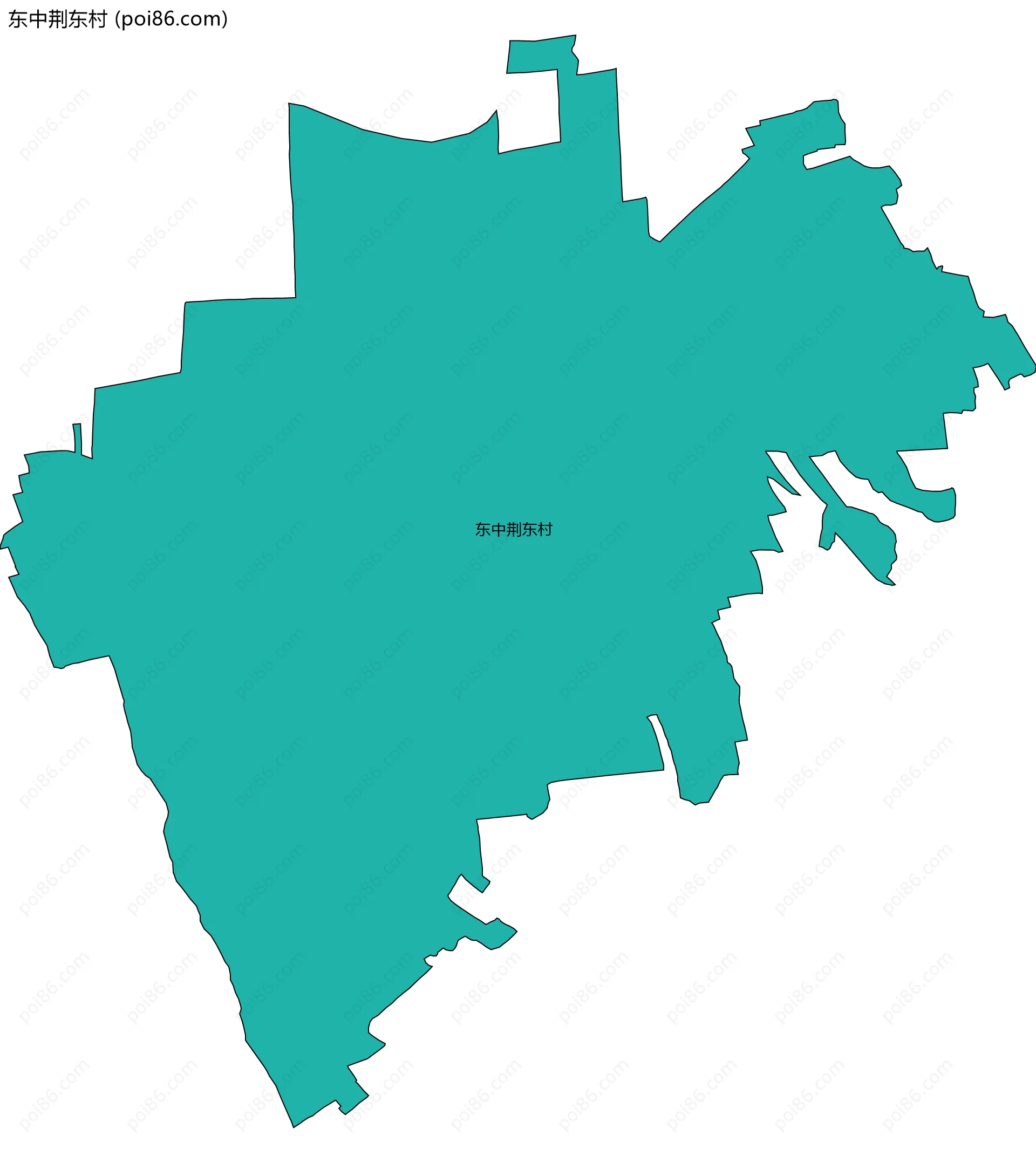 东中荆东村边界地图