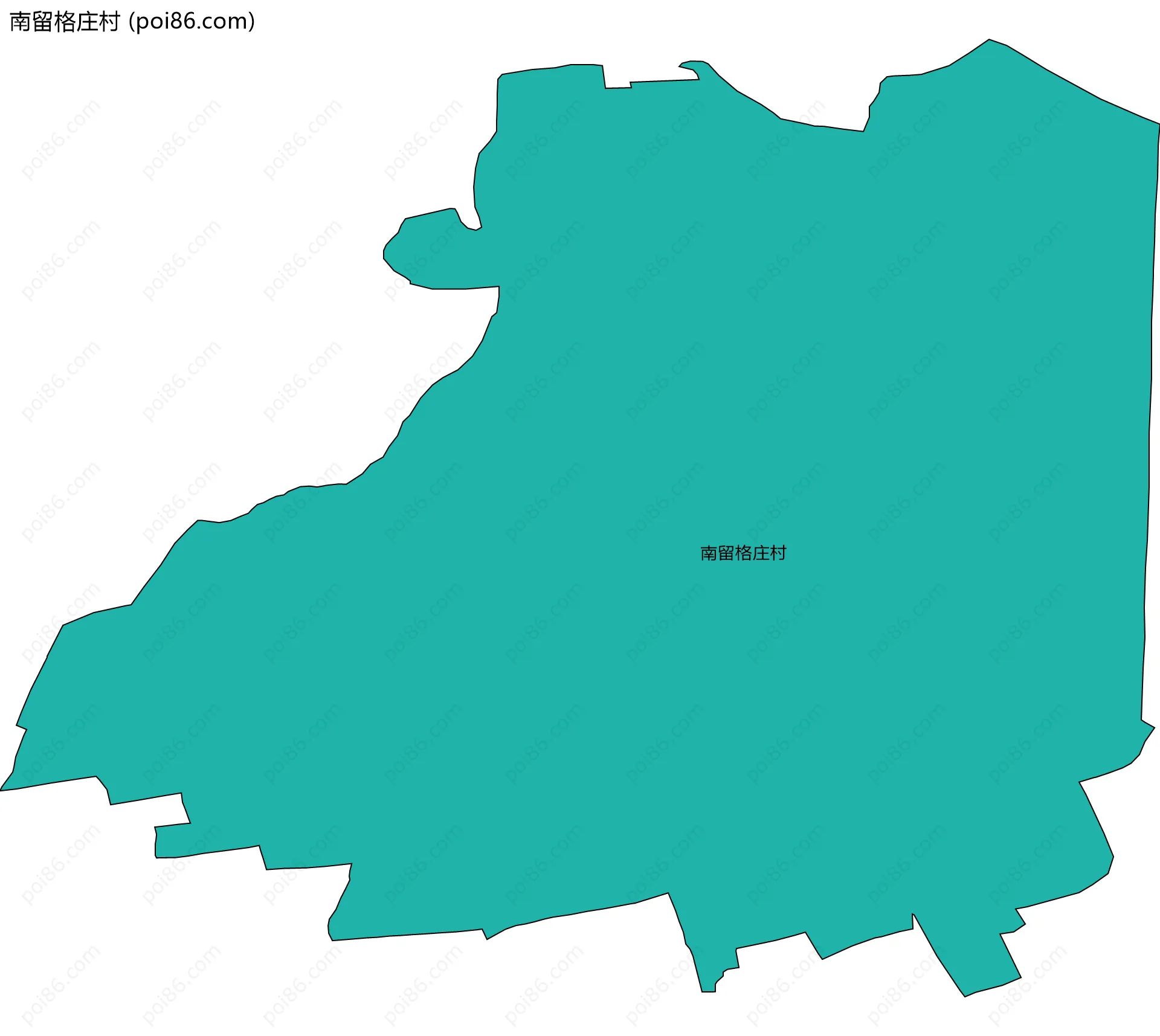 南留格庄村边界地图