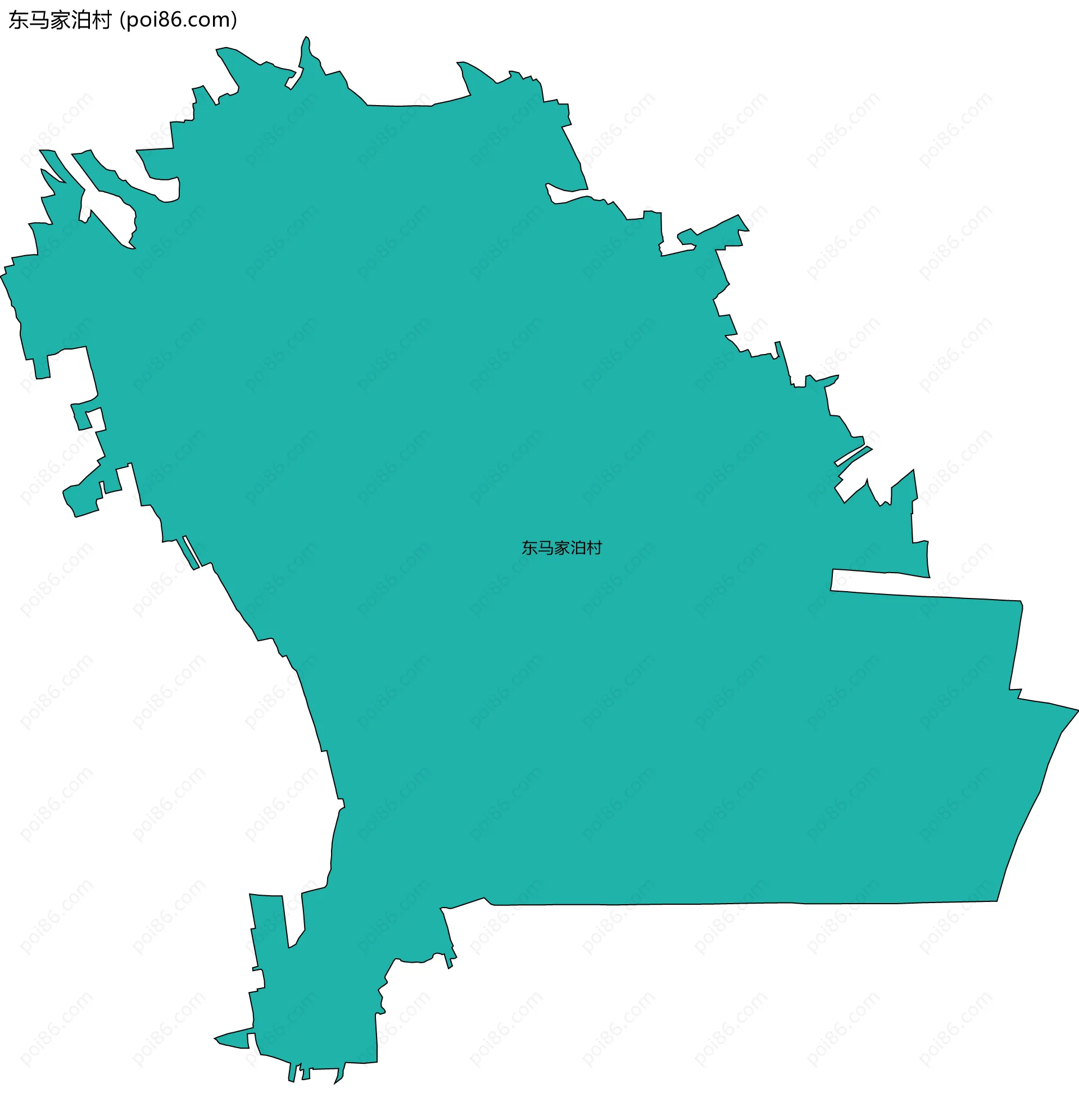 东马家泊村边界地图