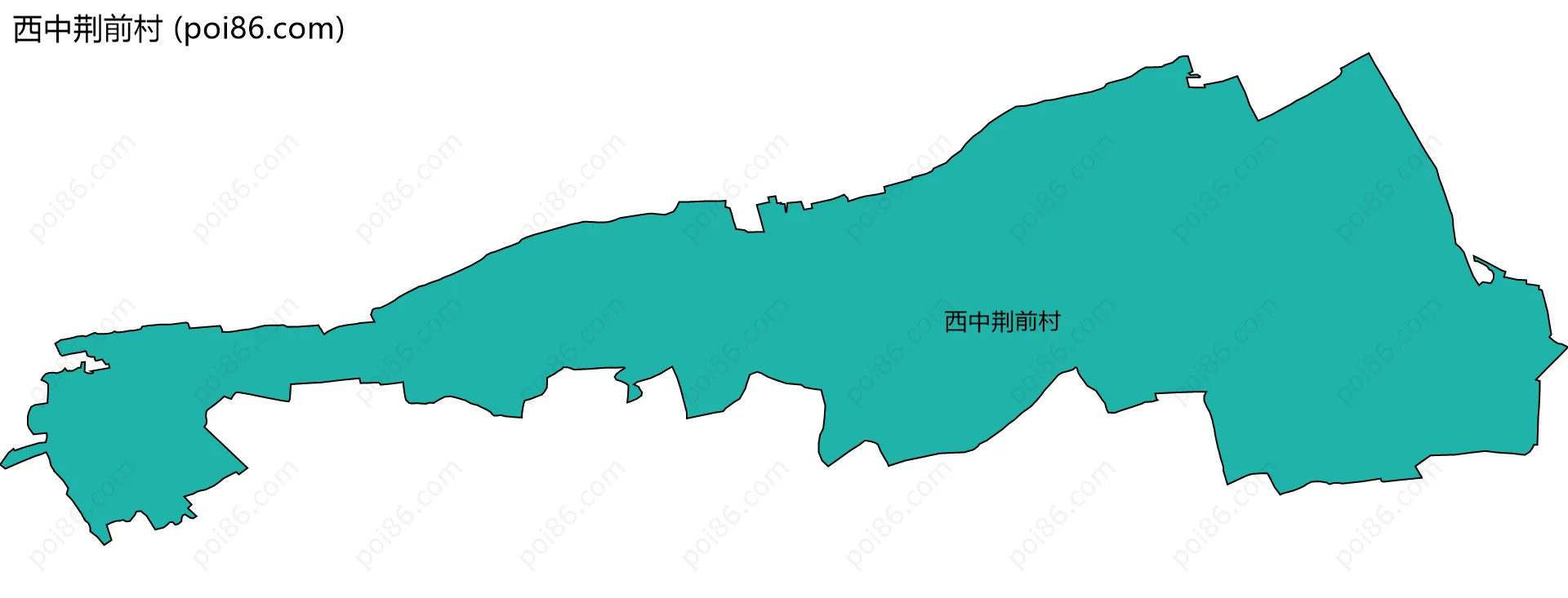 西中荆前村边界地图