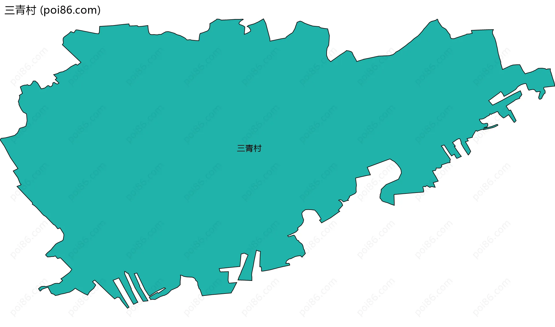 三青村边界地图